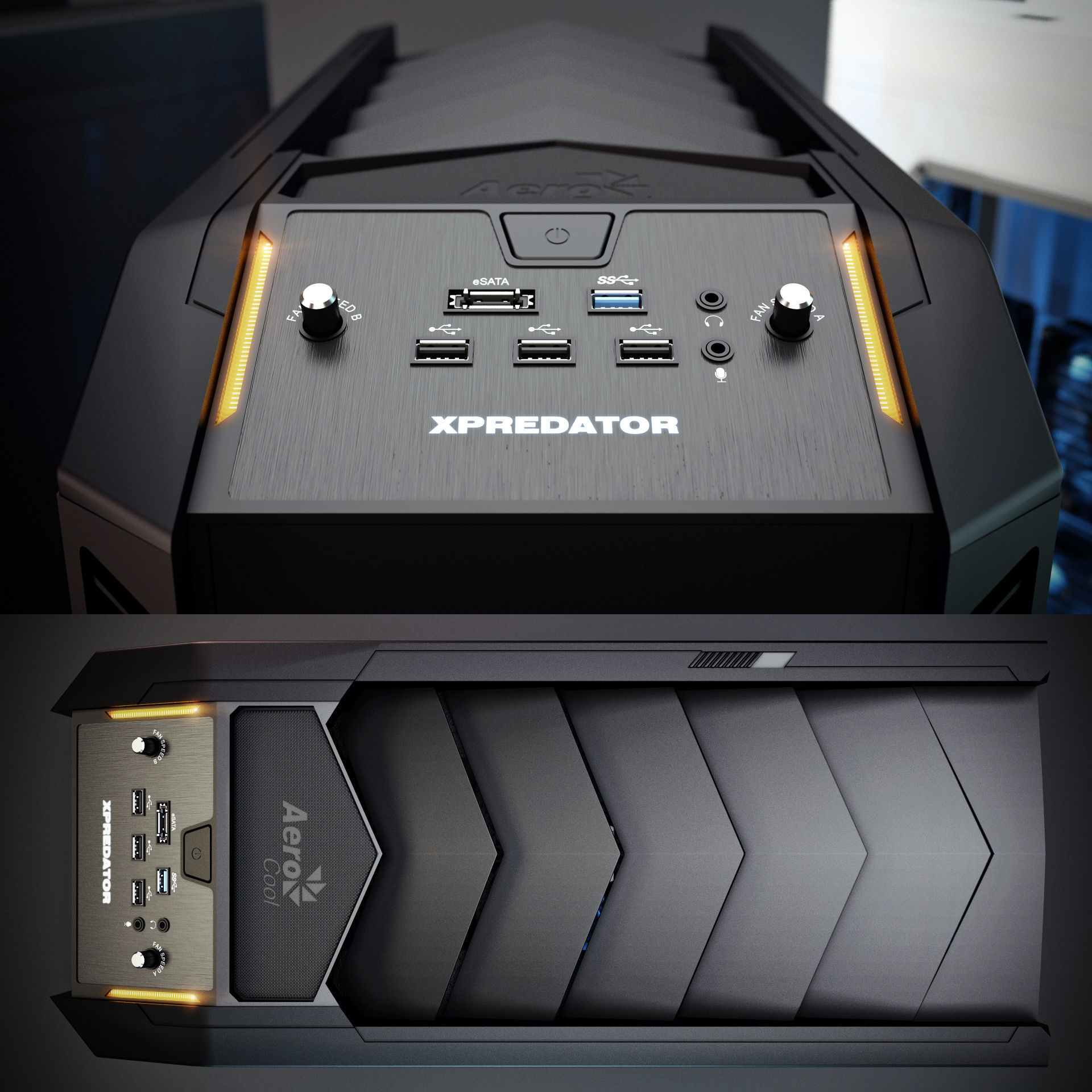 Aerocool XPREDATOR 3D model_1