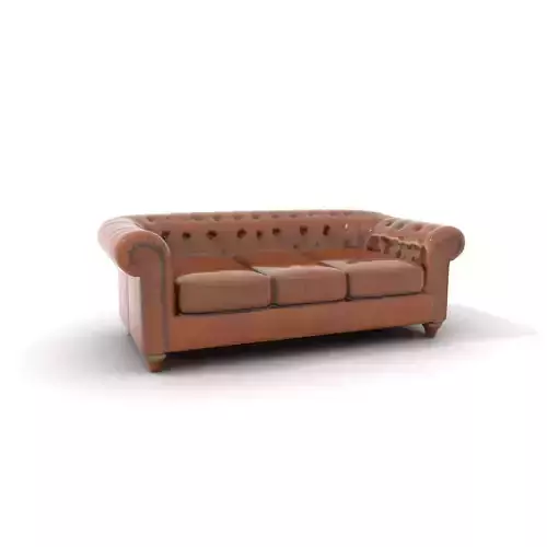 Chesterfield Leather Sofa model pack Low-poly 3D model