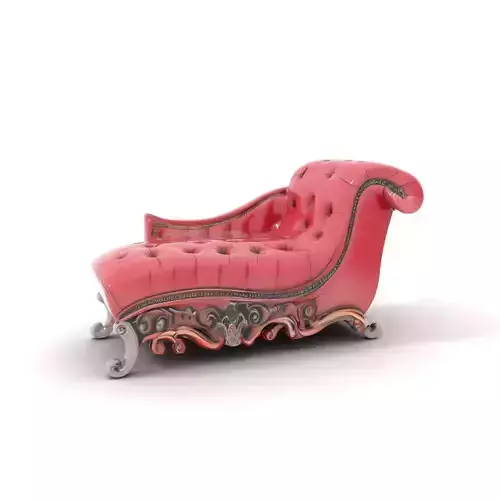 Elegant Burgundy Chaise model pack Low-poly 3D model
