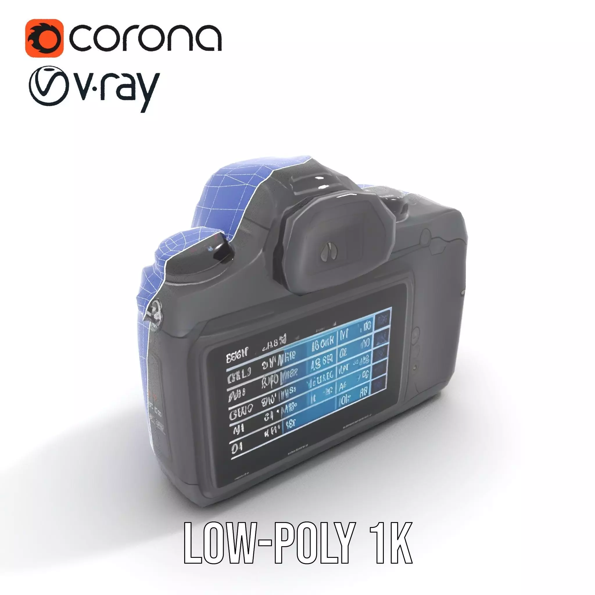 Professional Camera Black model pack Low-poly 3D model_28