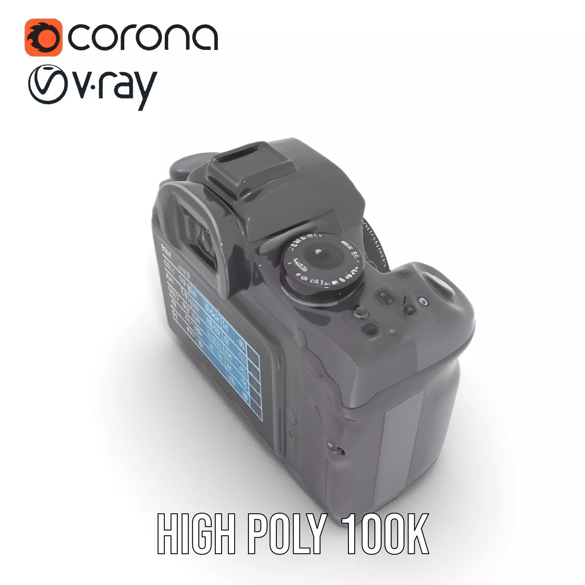 Professional Camera Black model pack Low-poly 3D model_18