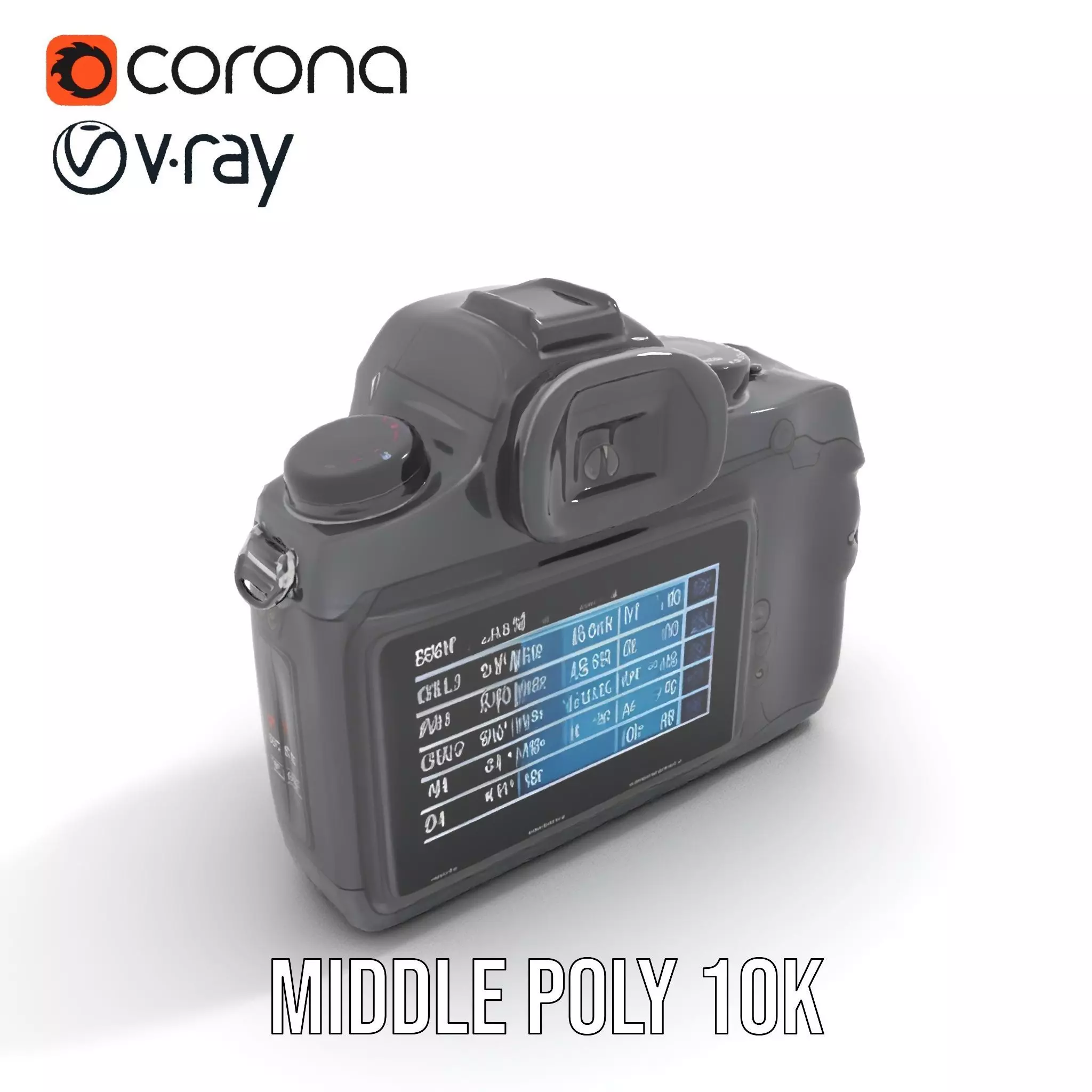 Professional Camera Black model pack Low-poly 3D model_6