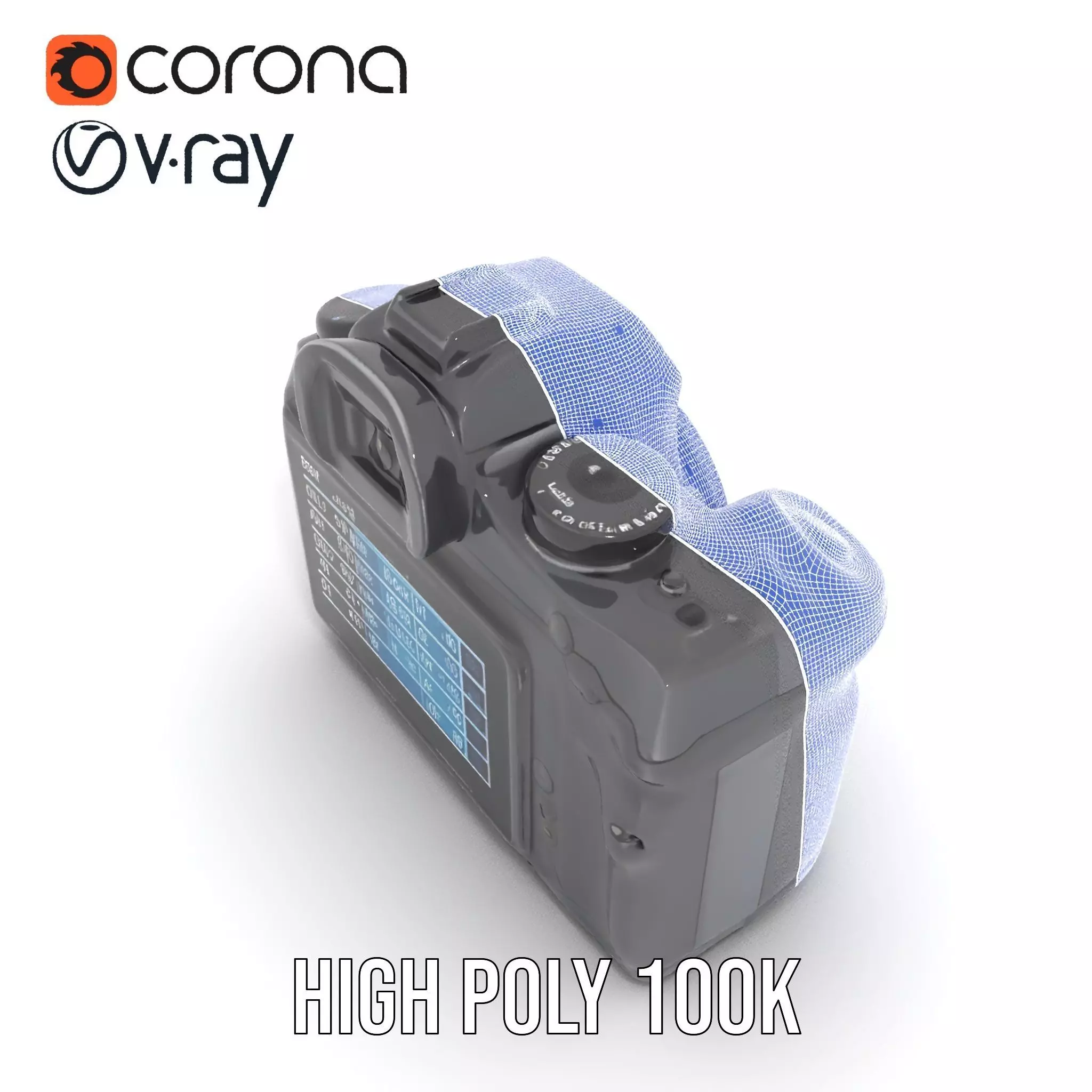 Professional Camera Black model pack Low-poly 3D model_32