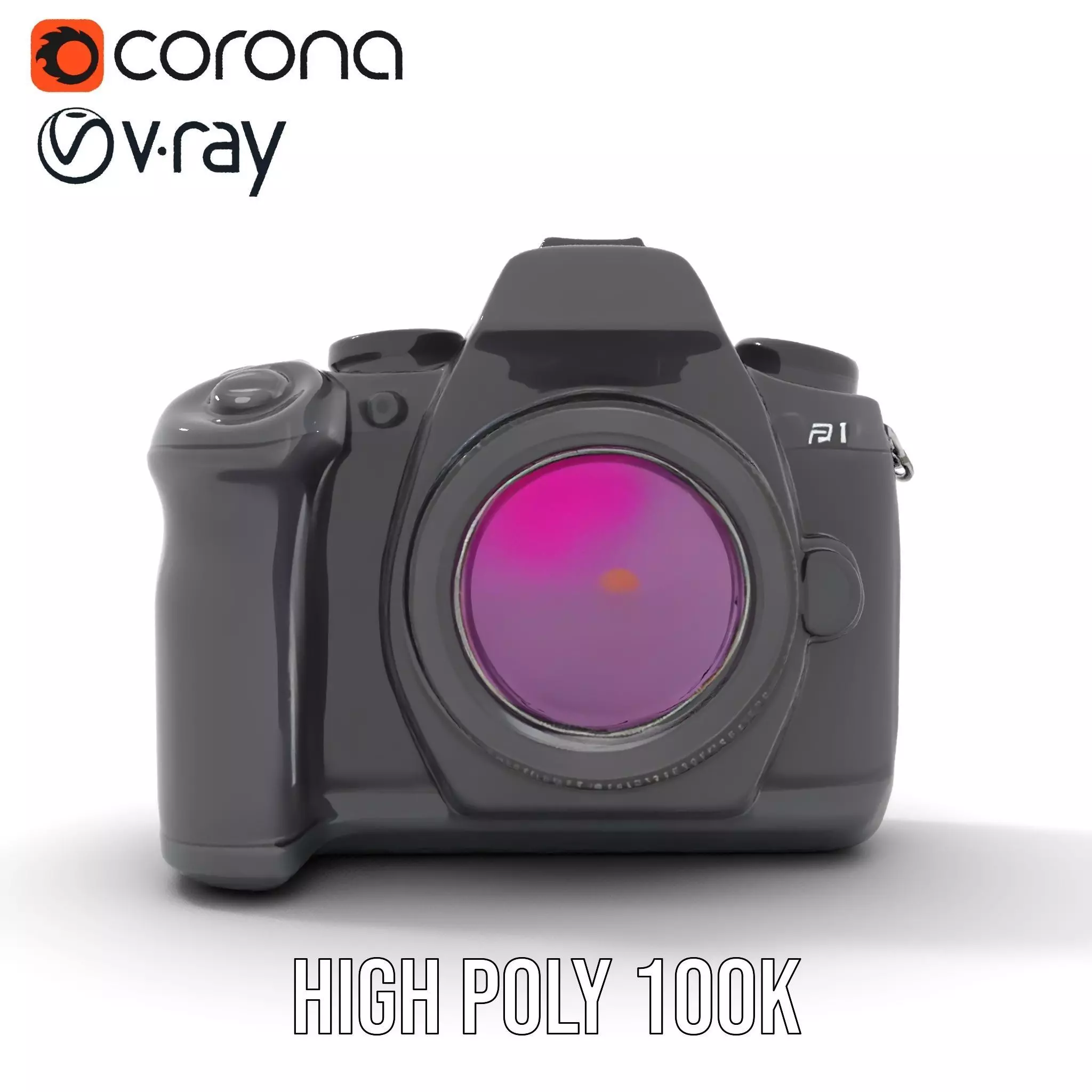 Professional Camera Black model pack Low-poly 3D model_21