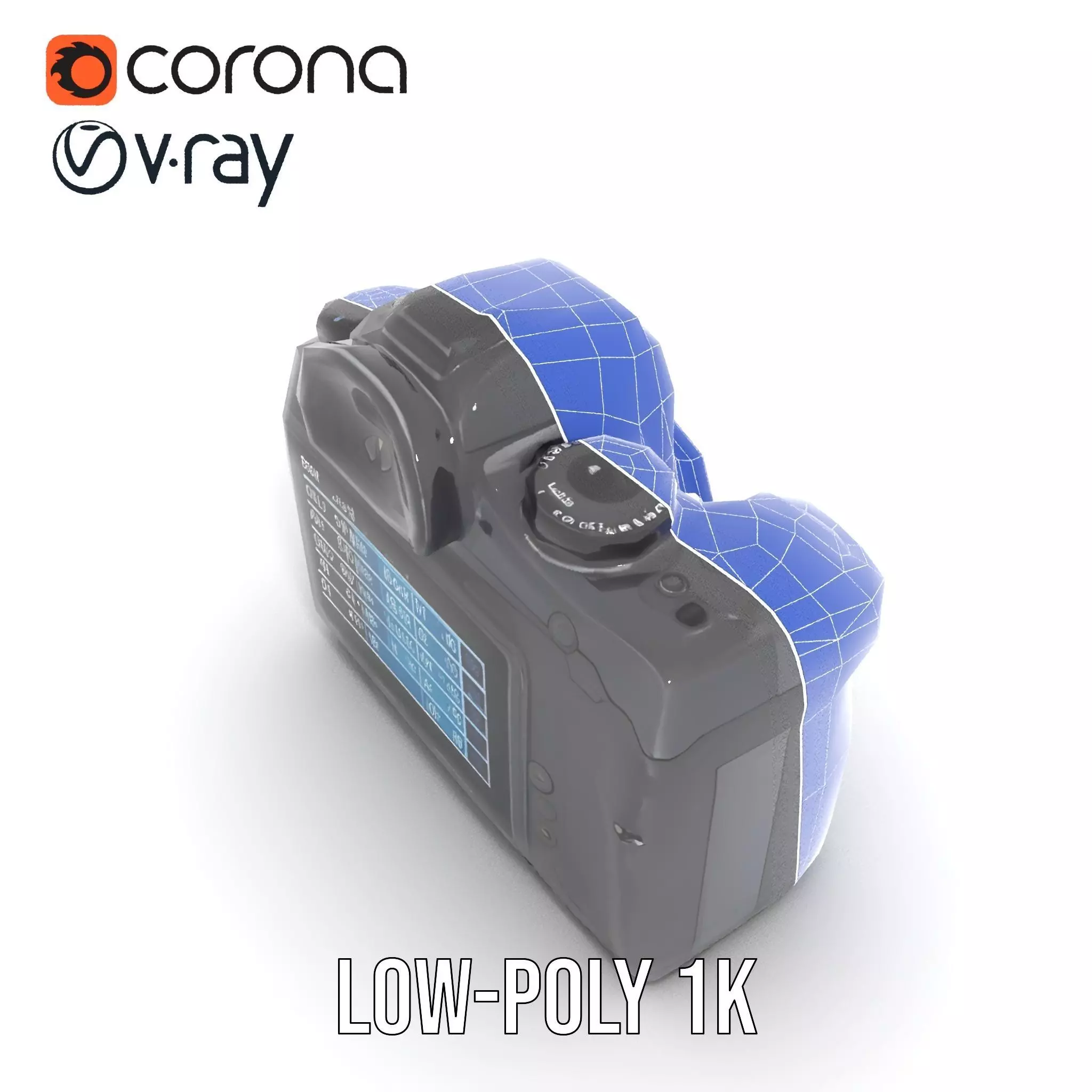 Professional Camera Black model pack Low-poly 3D model_20