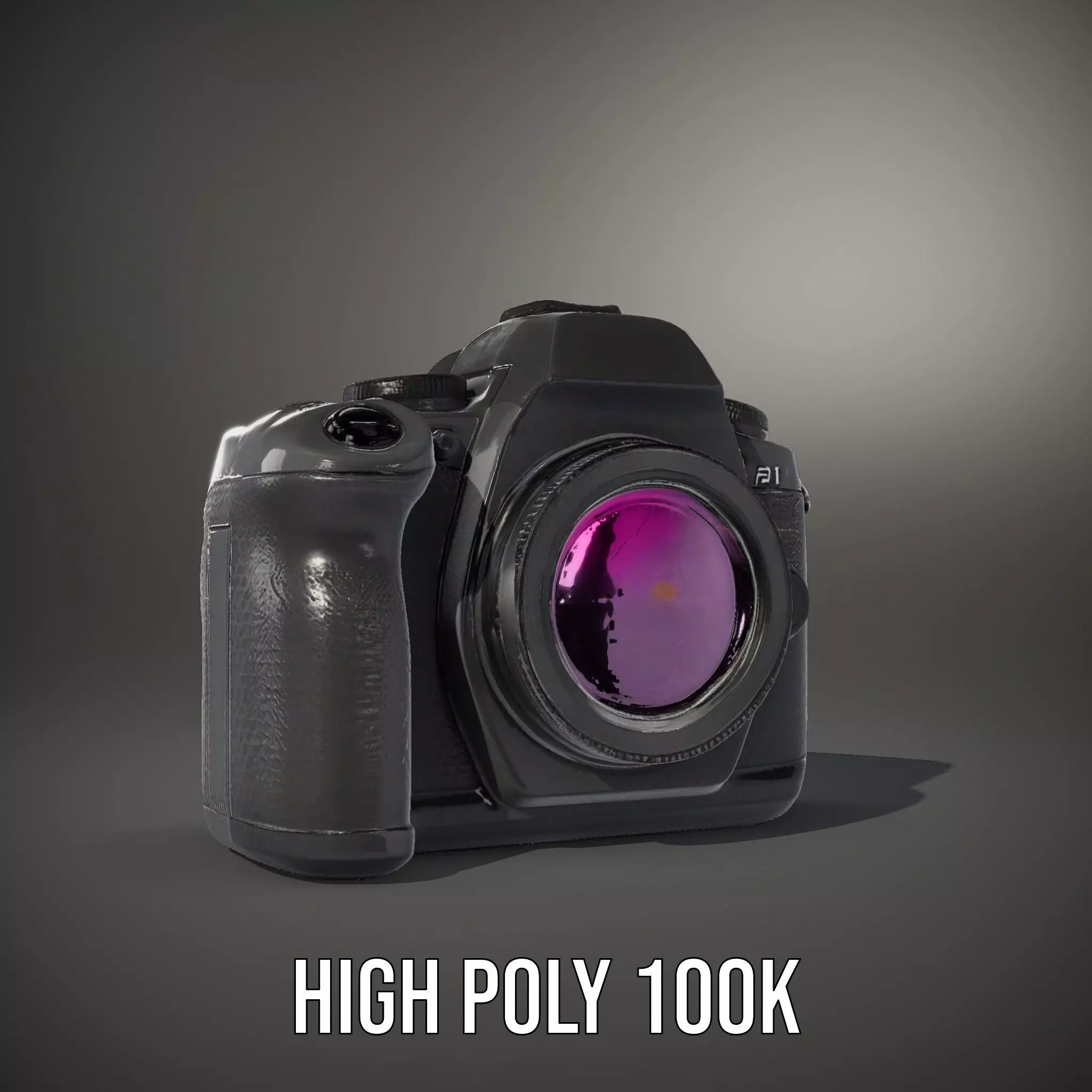 Professional Camera Black model pack Low-poly 3D model_8