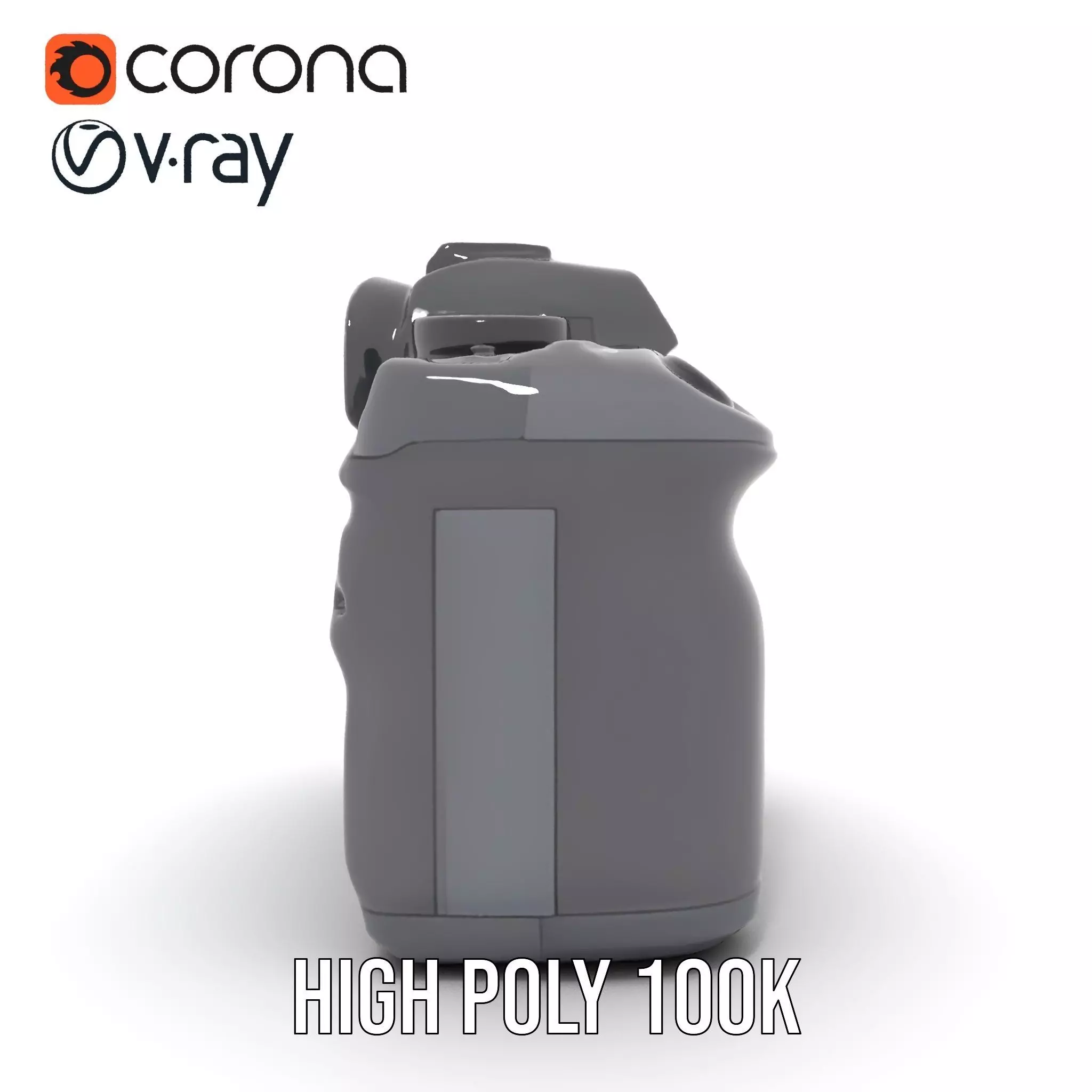 Professional Camera Black model pack Low-poly 3D model_29