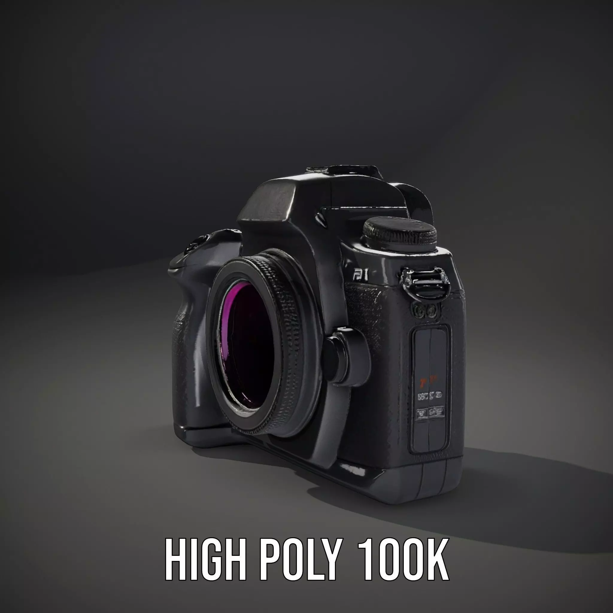 Professional Camera Black model pack Low-poly 3D model_10