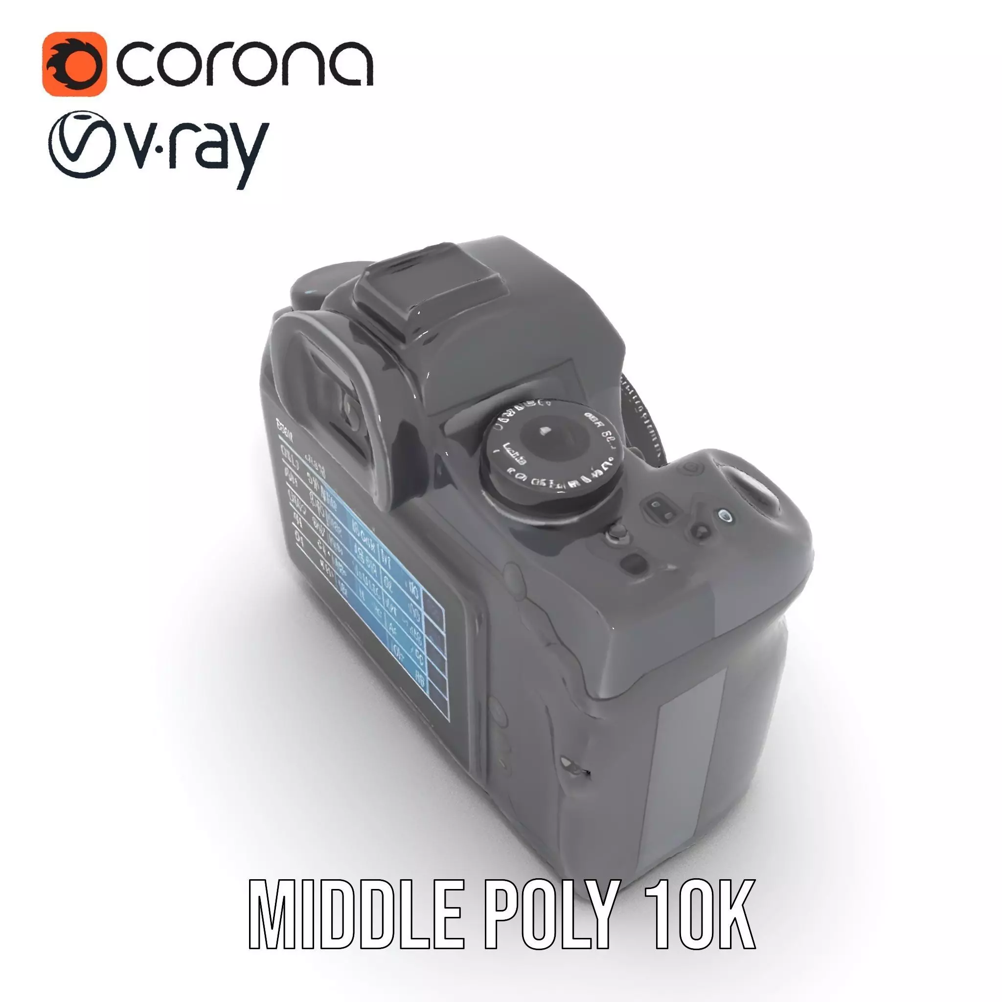 Professional Camera Black model pack Low-poly 3D model_5