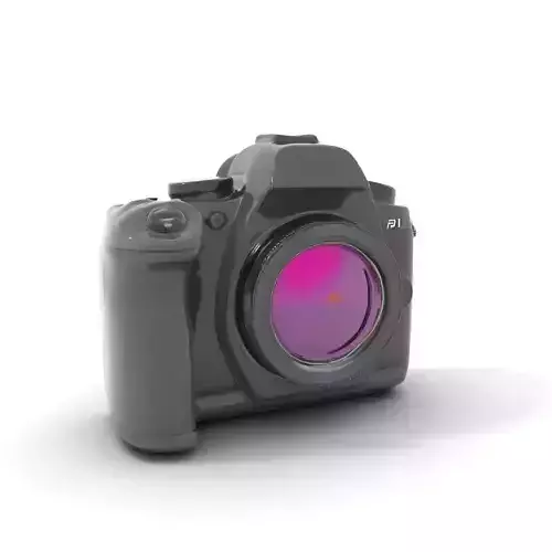 Professional Camera Black model pack Low-poly 3D model