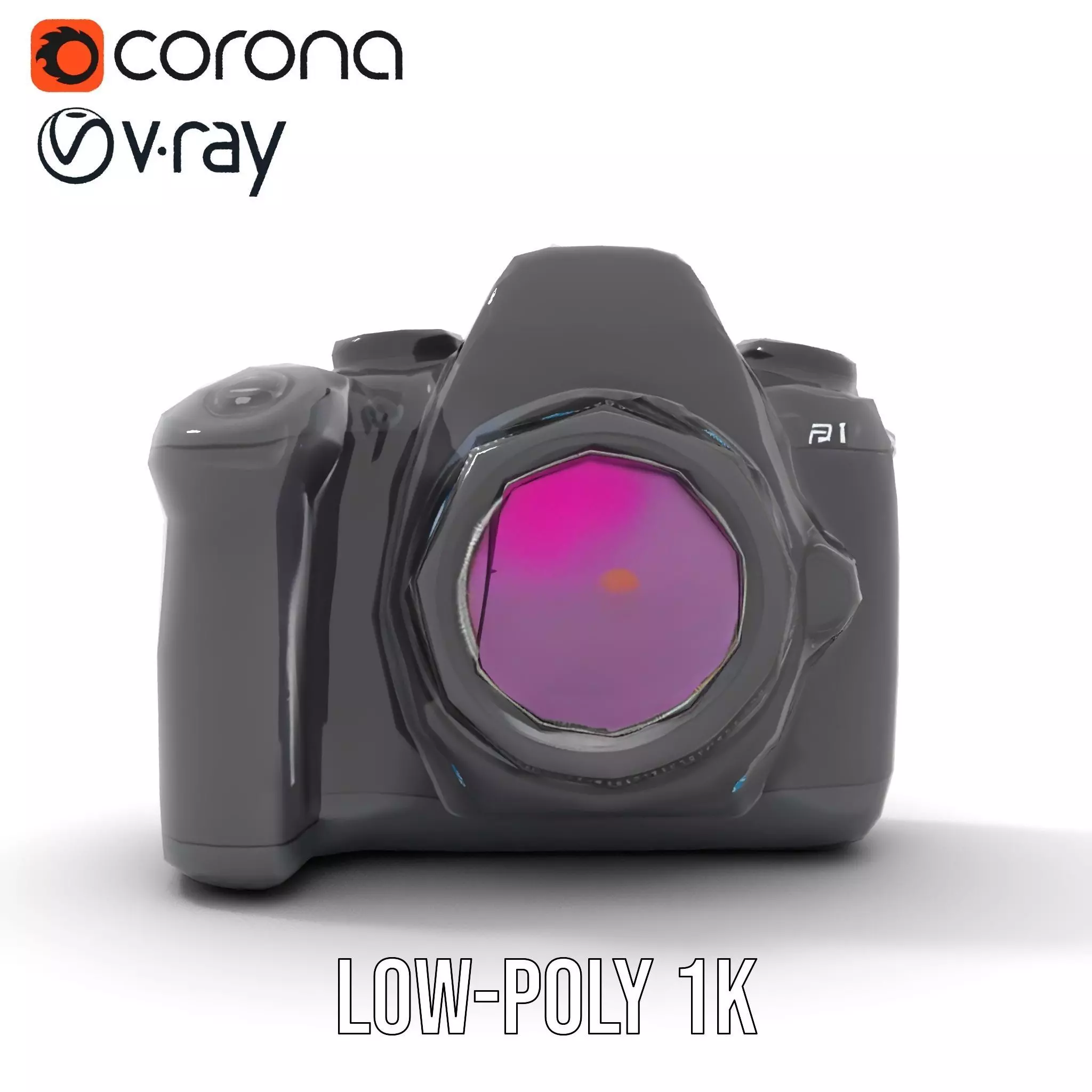 Professional Camera Black model pack Low-poly 3D model_23