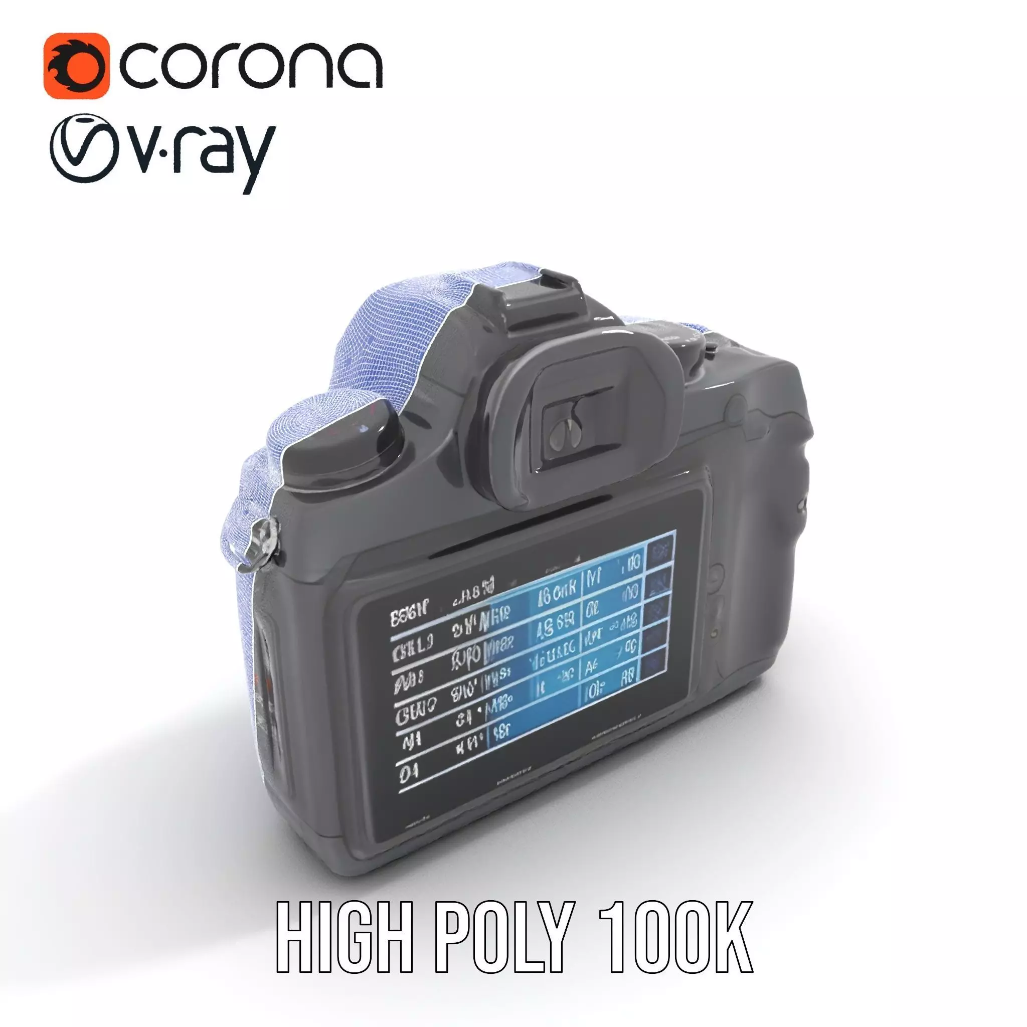 Professional Camera Black model pack Low-poly 3D model_26