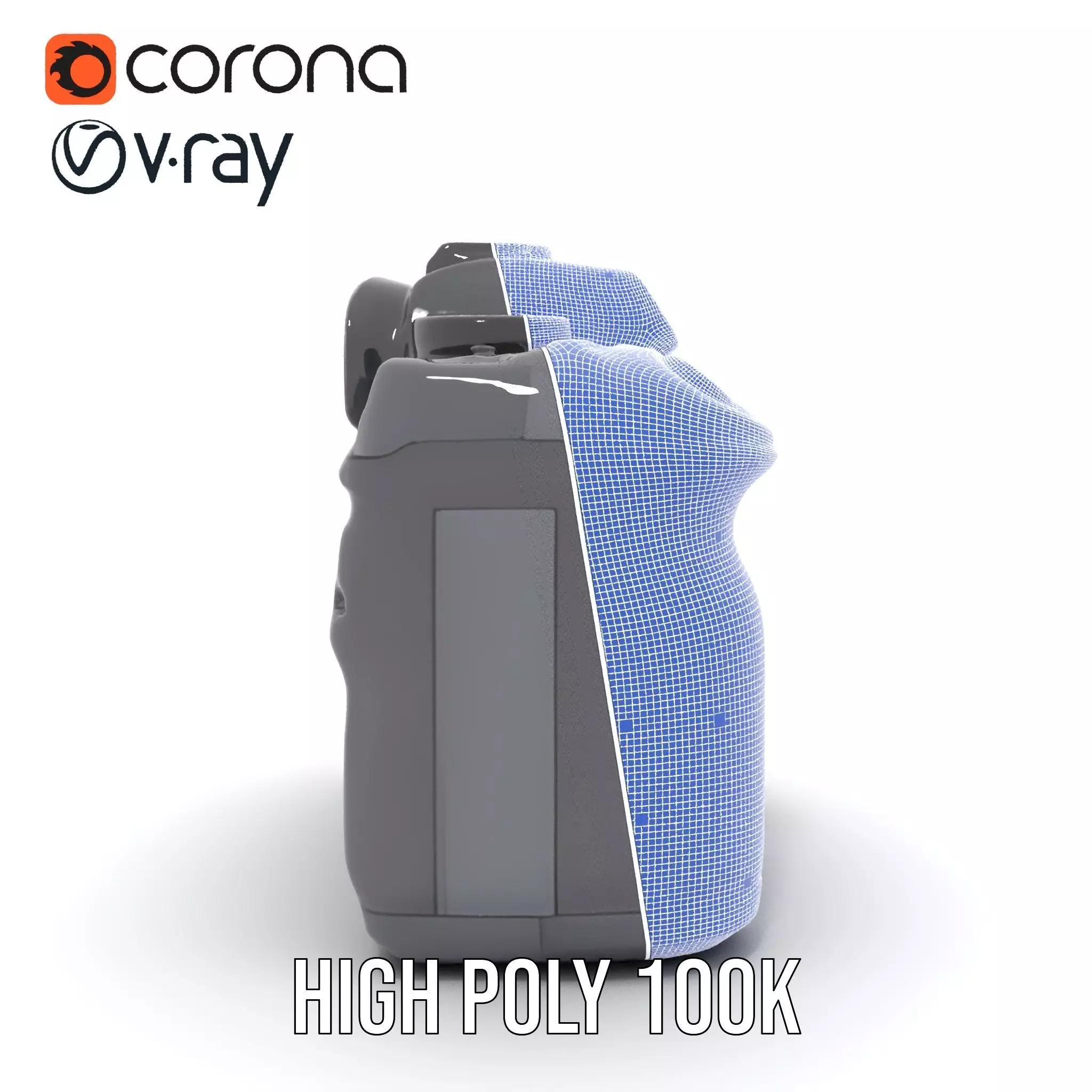 Professional Camera Black model pack Low-poly 3D model_33