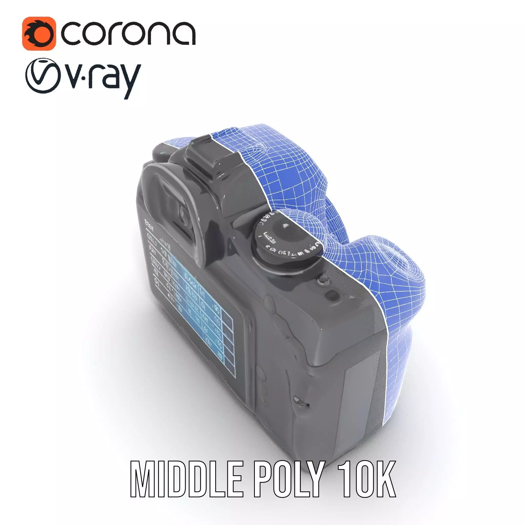 Professional Camera Black model pack Low-poly 3D model_30