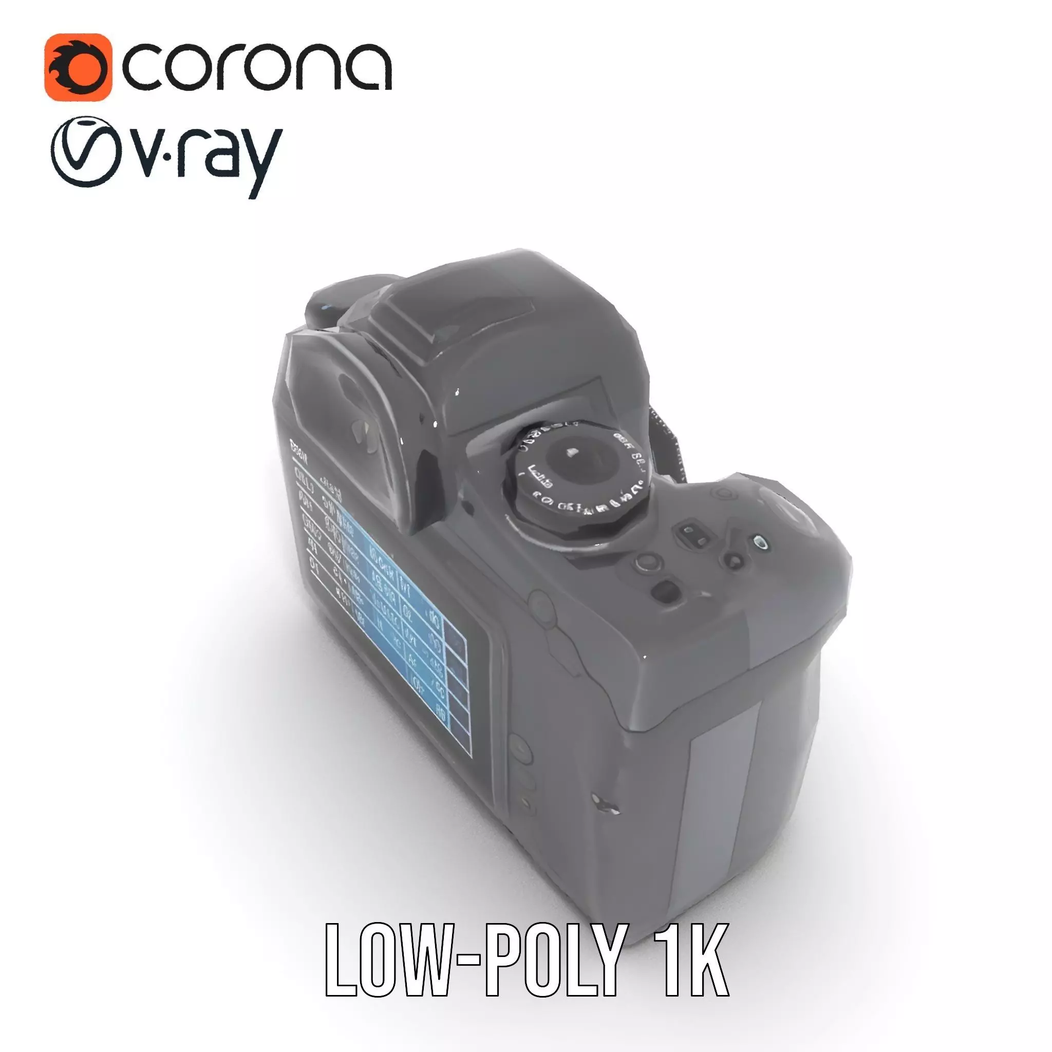 Professional Camera Black model pack Low-poly 3D model_7