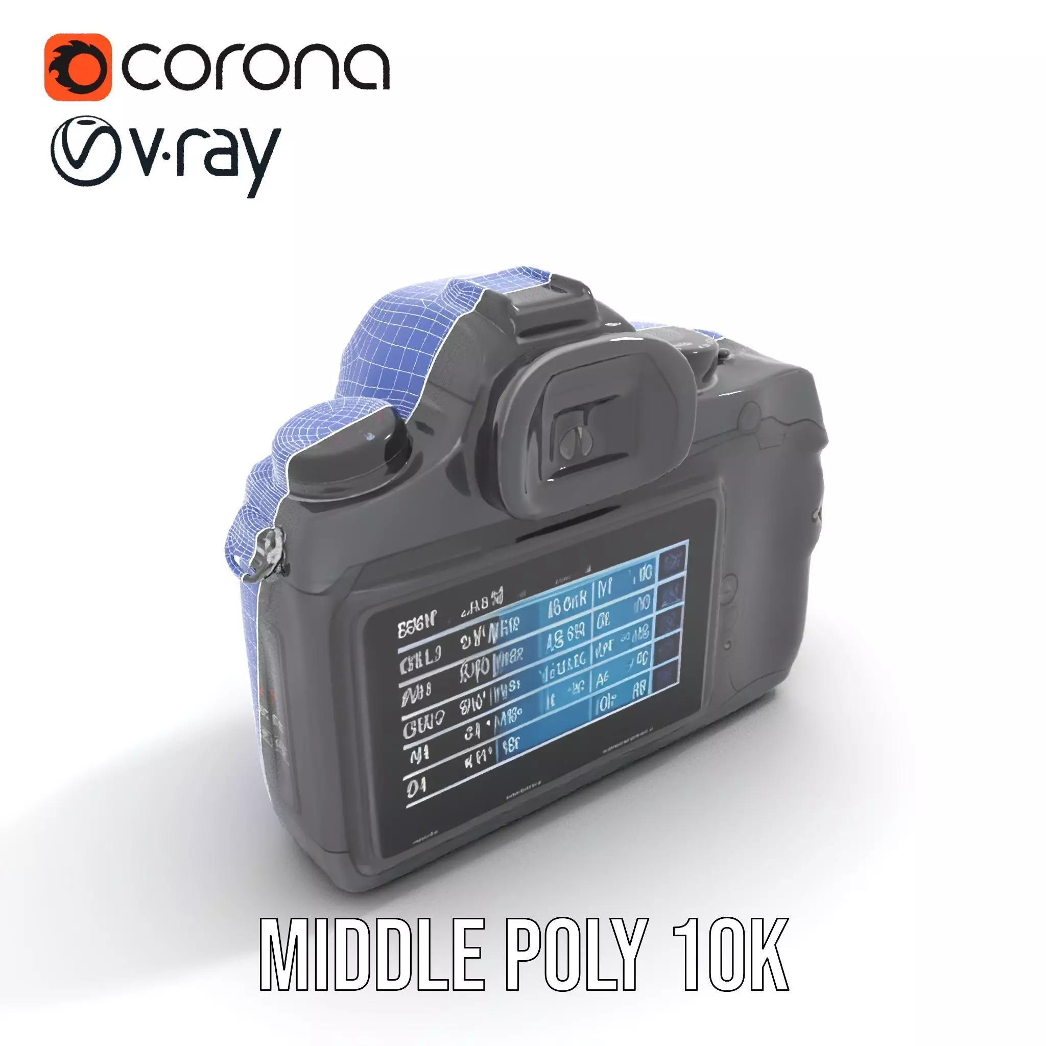 Professional Camera Black model pack Low-poly 3D model_22