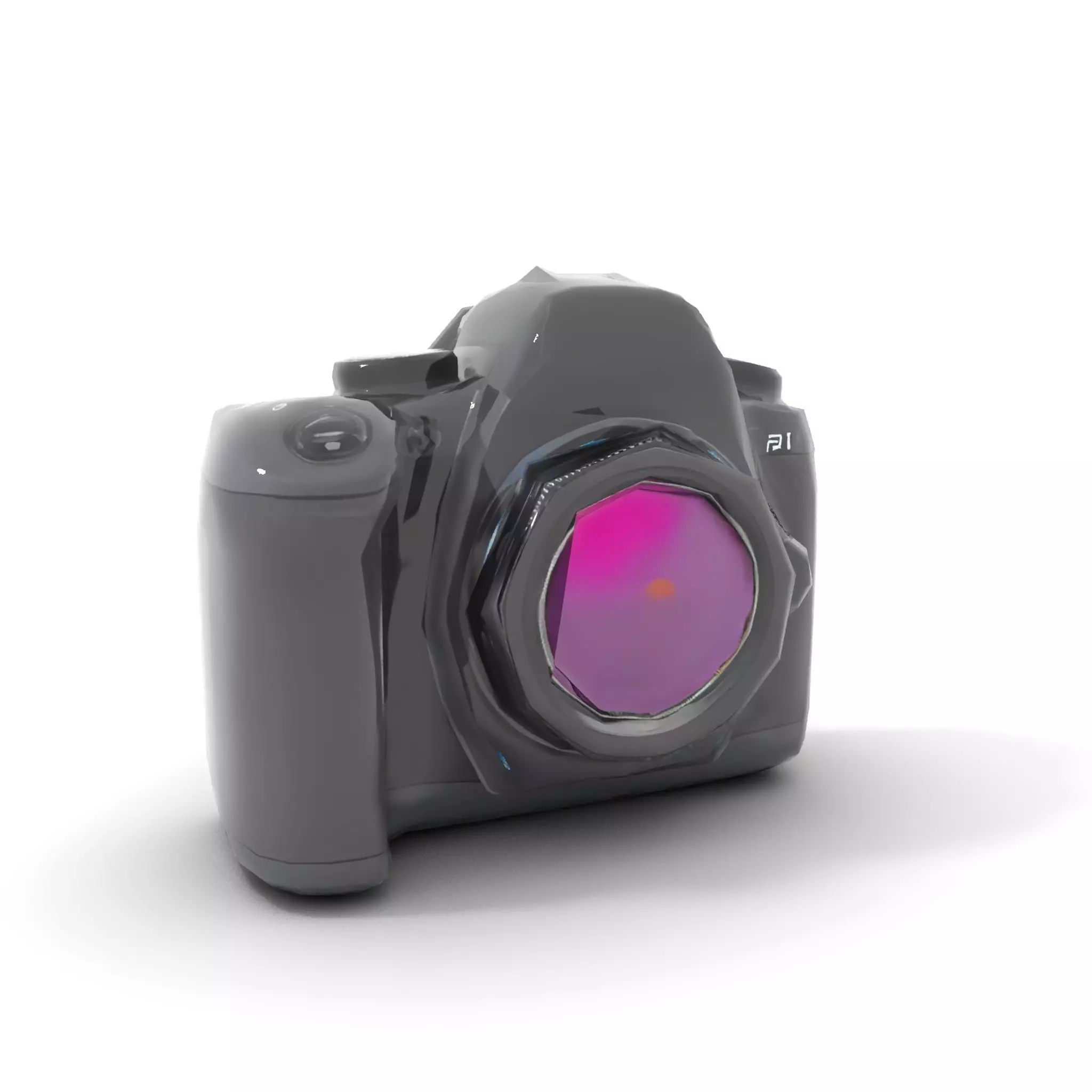 Professional Camera Black model pack Low-poly 3D model_12