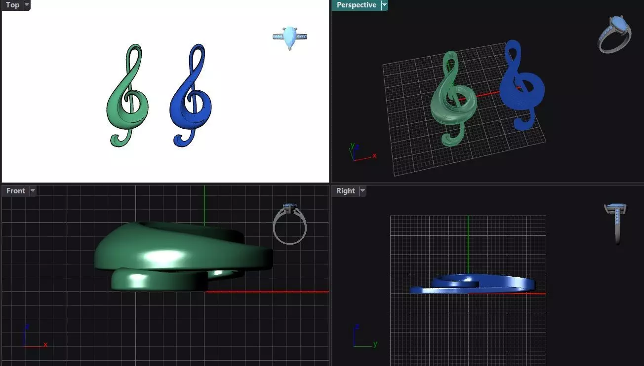 Sol -G clef 3D print model_1