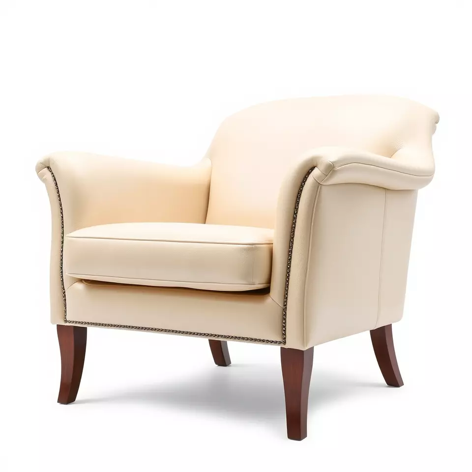 Elegant Beige Armchair model pack Low-poly 3D model_2