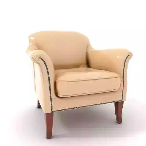 Elegant Beige Armchair model pack Low-poly 3D model
