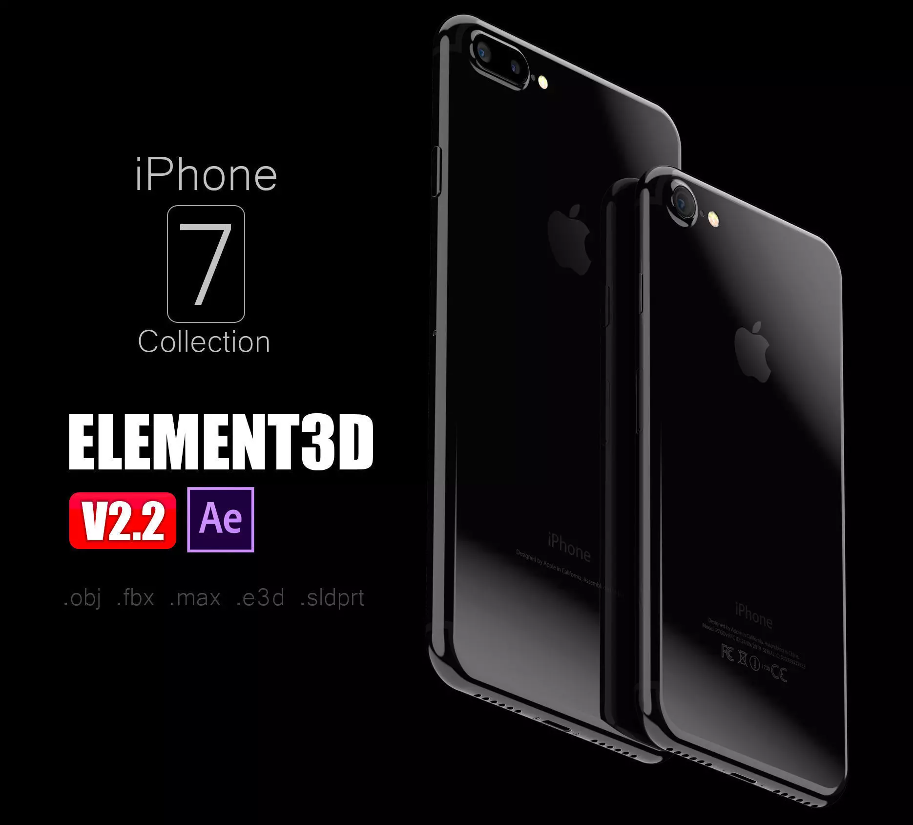 iPhone 7 Collection - Element3D 3D model_0