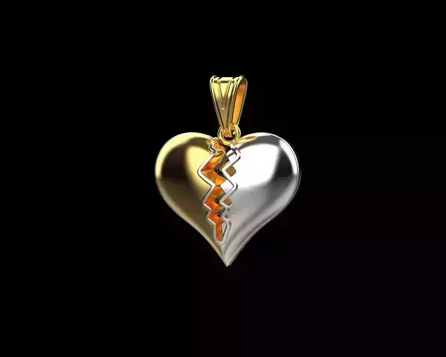 Broken heart 188 3D print model