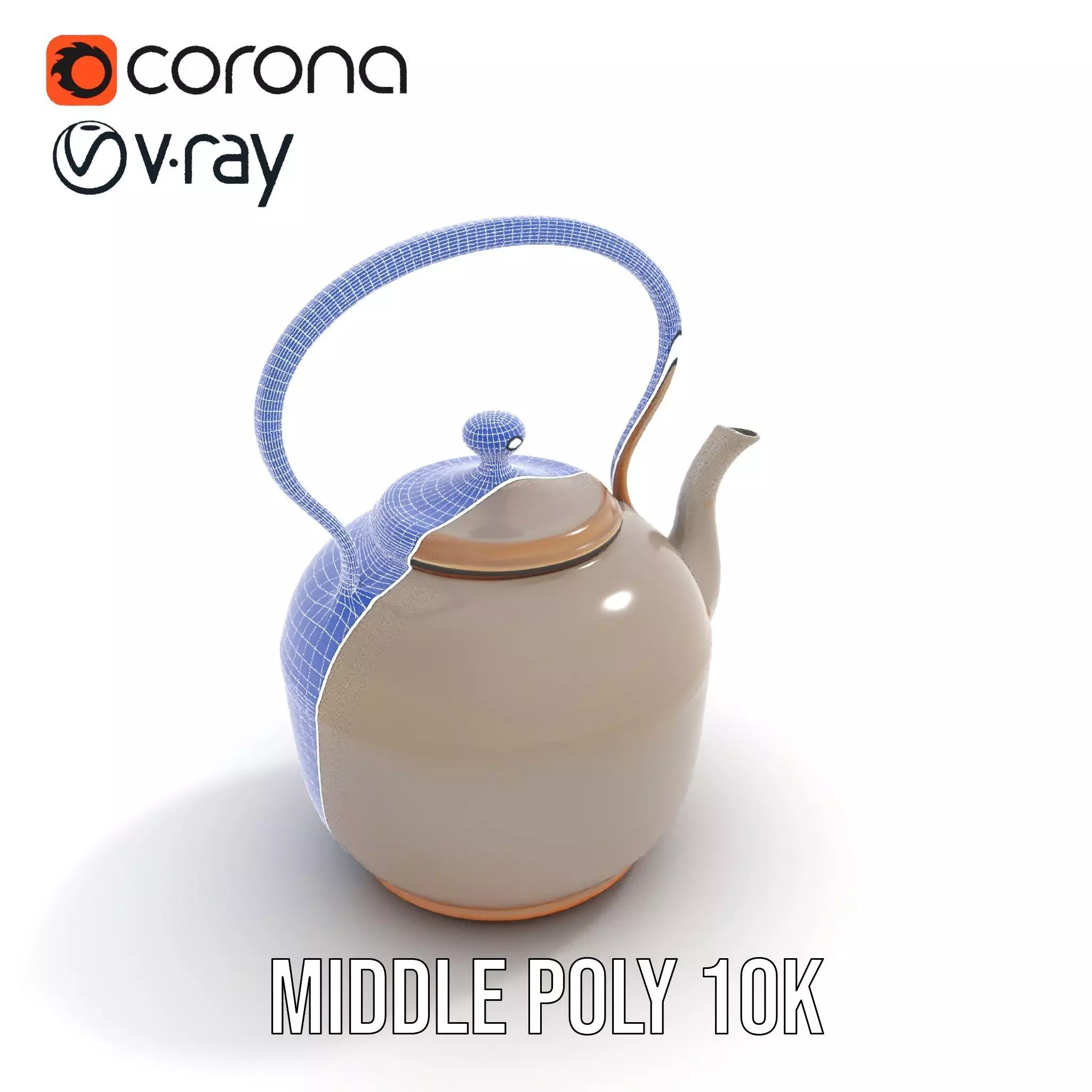 Rustic Iron Teapot model pack Low-poly 3D model_21