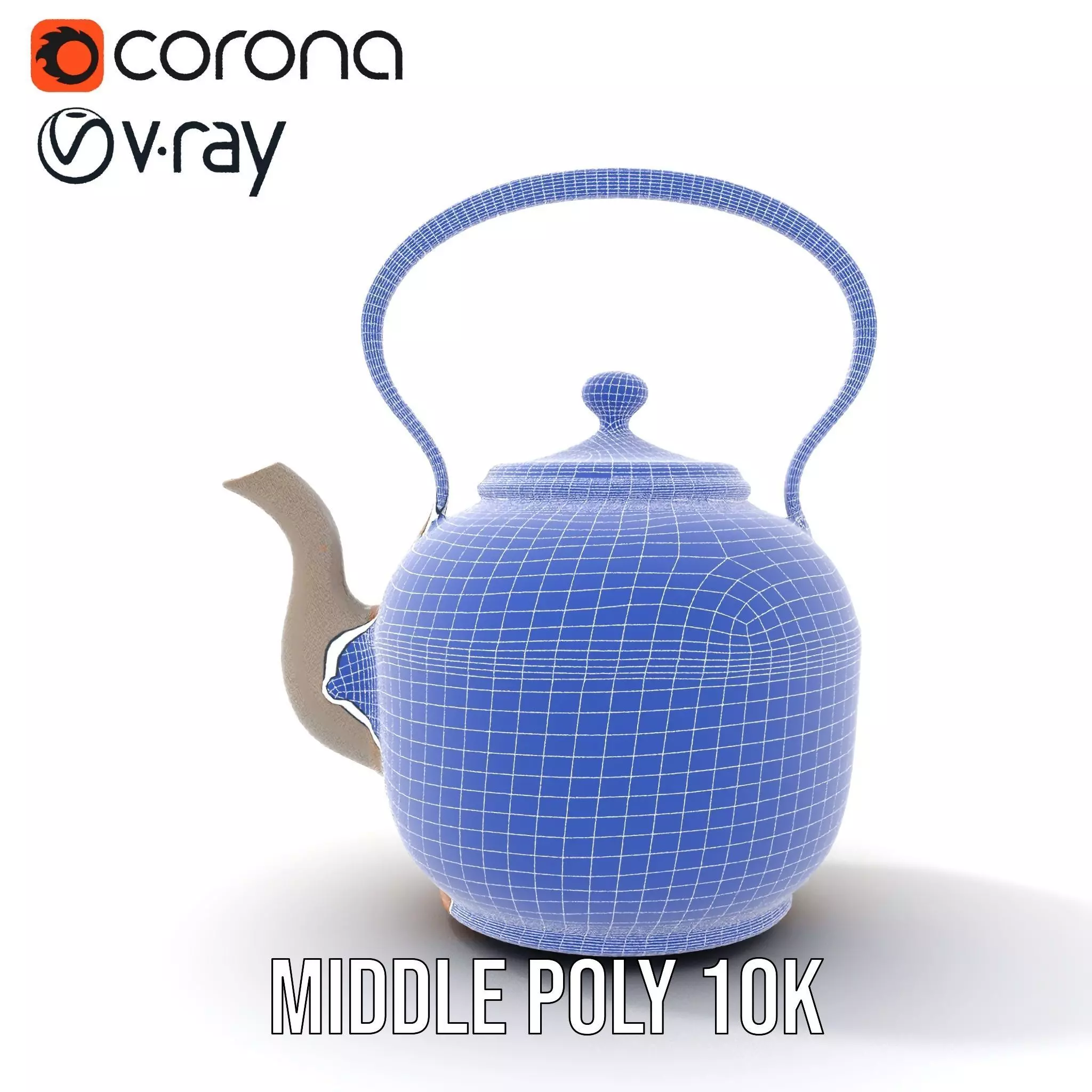 Rustic Iron Teapot model pack Low-poly 3D model_24