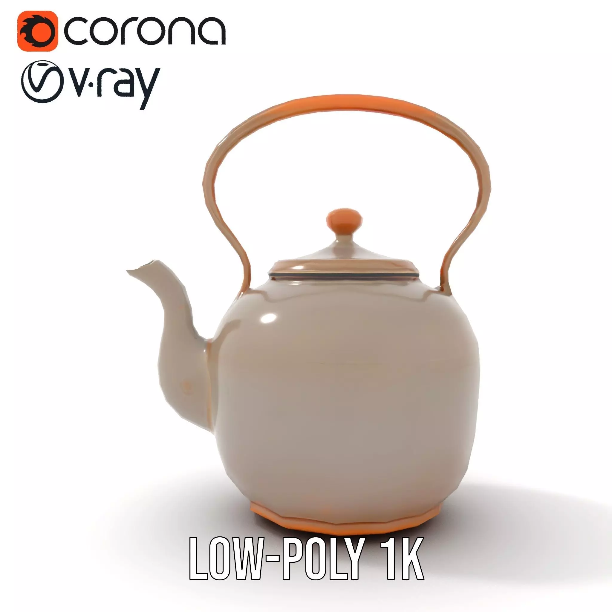 Rustic Iron Teapot model pack Low-poly 3D model_14