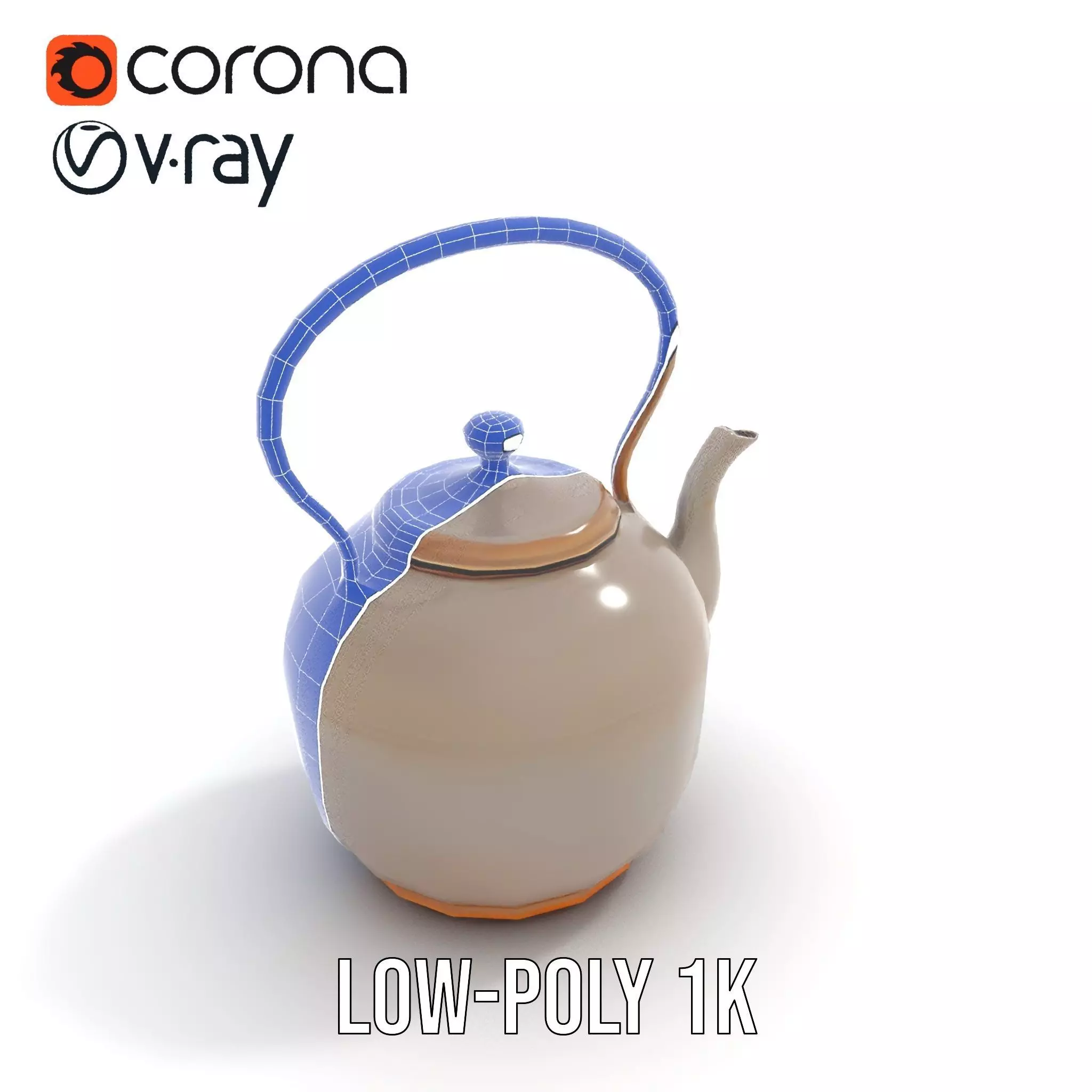 Rustic Iron Teapot model pack Low-poly 3D model_22