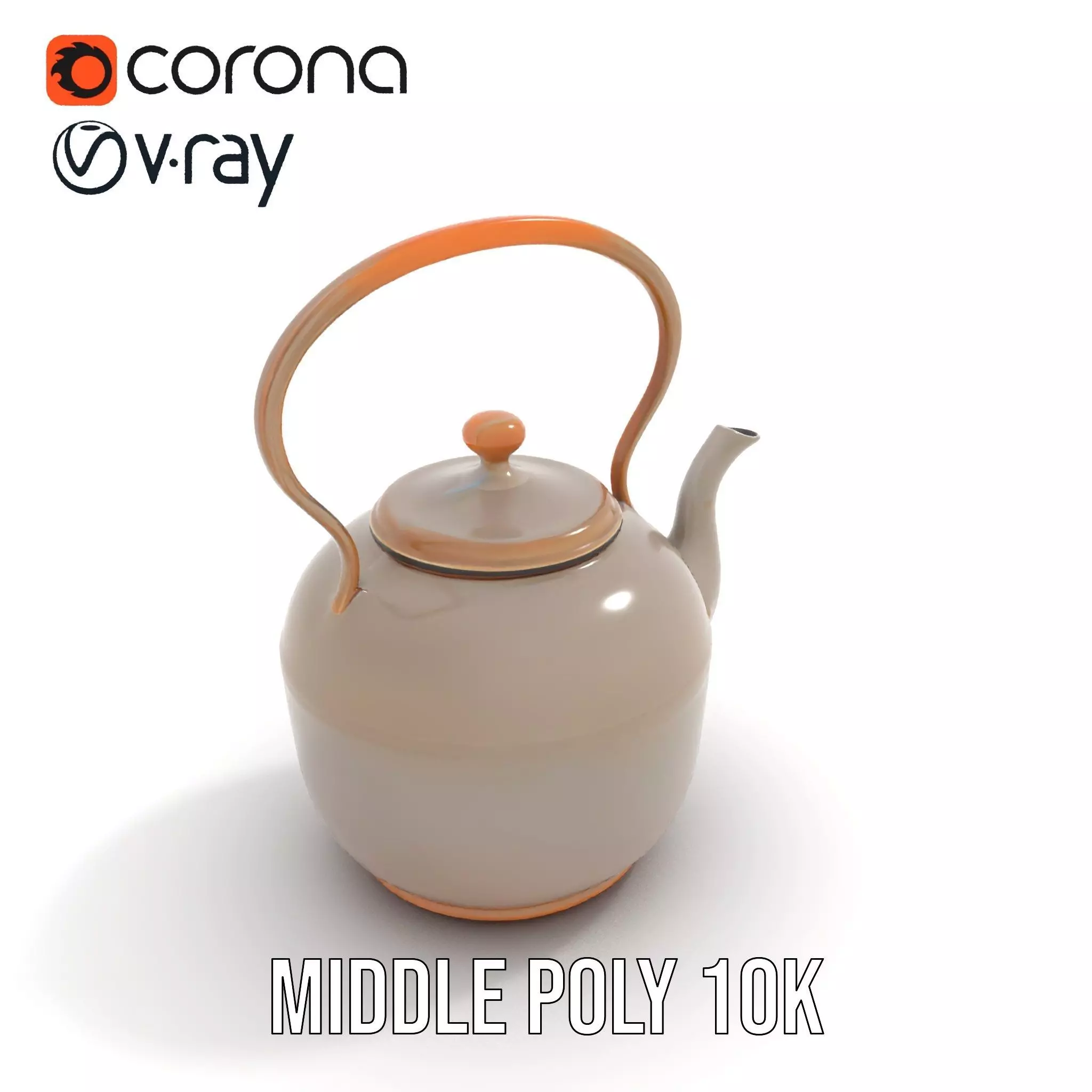 Rustic Iron Teapot model pack Low-poly 3D model_5