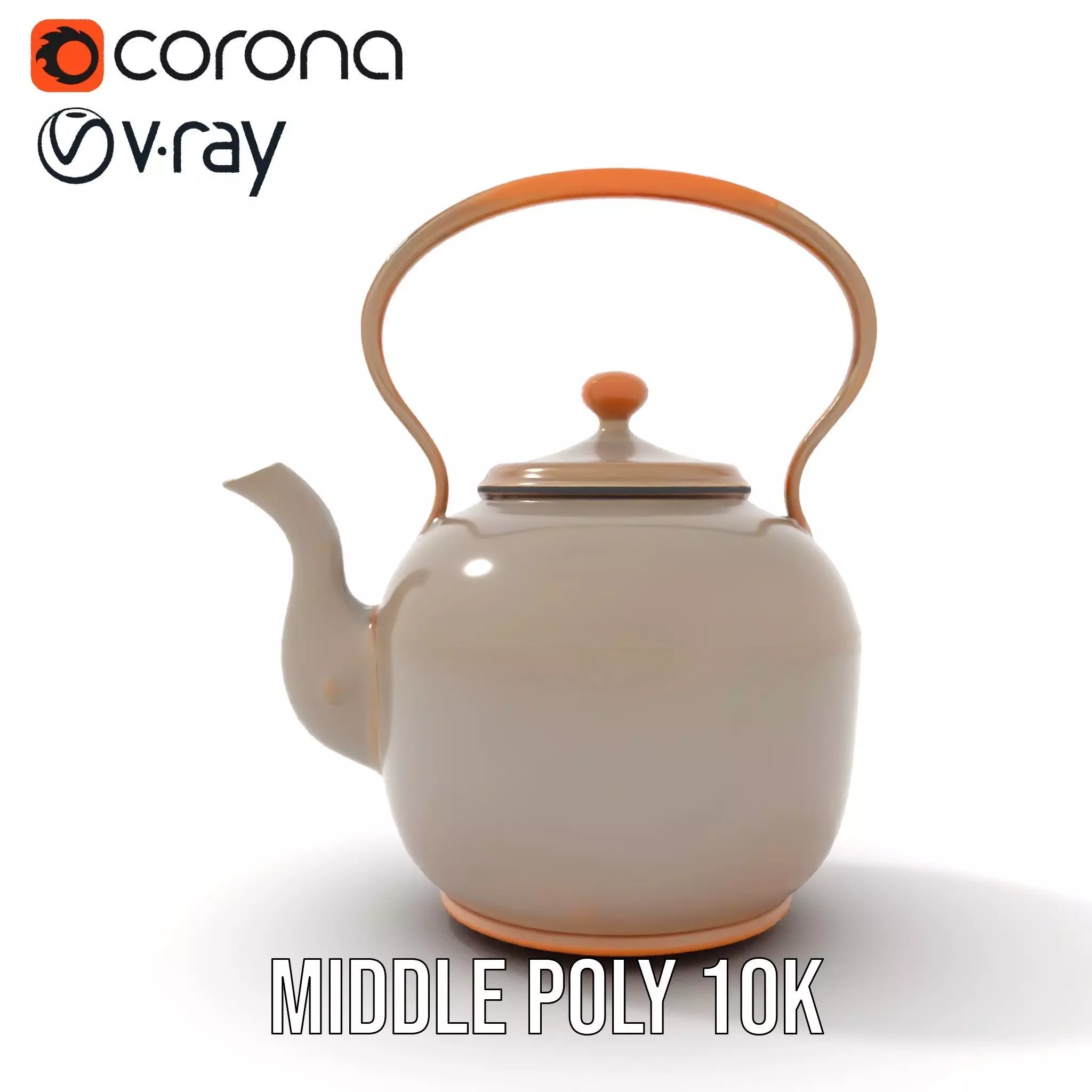Rustic Iron Teapot model pack Low-poly 3D model_6