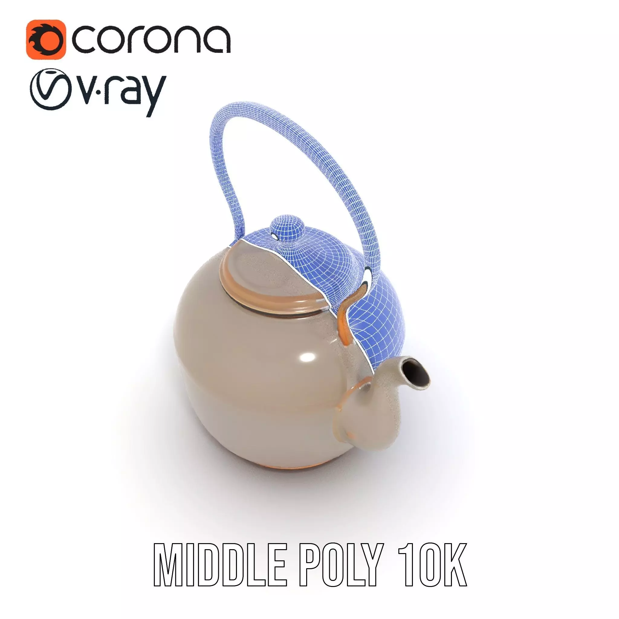 Rustic Iron Teapot model pack Low-poly 3D model_19