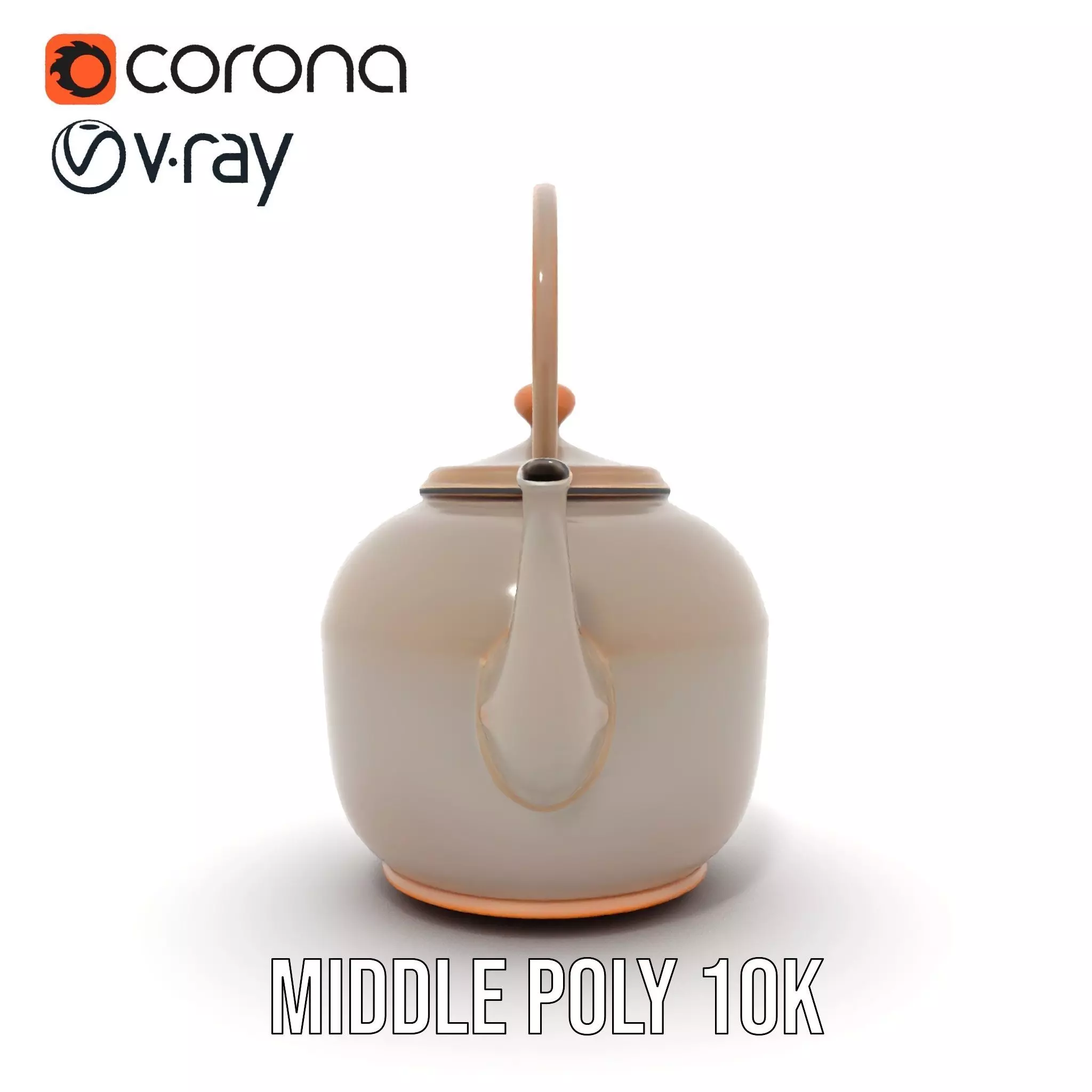 Rustic Iron Teapot model pack Low-poly 3D model_16