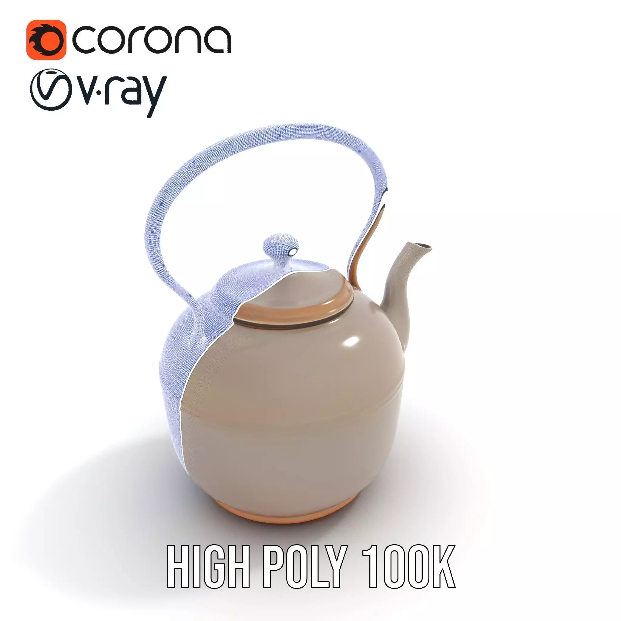 Rustic Iron Teapot model pack Low-poly 3D model_23