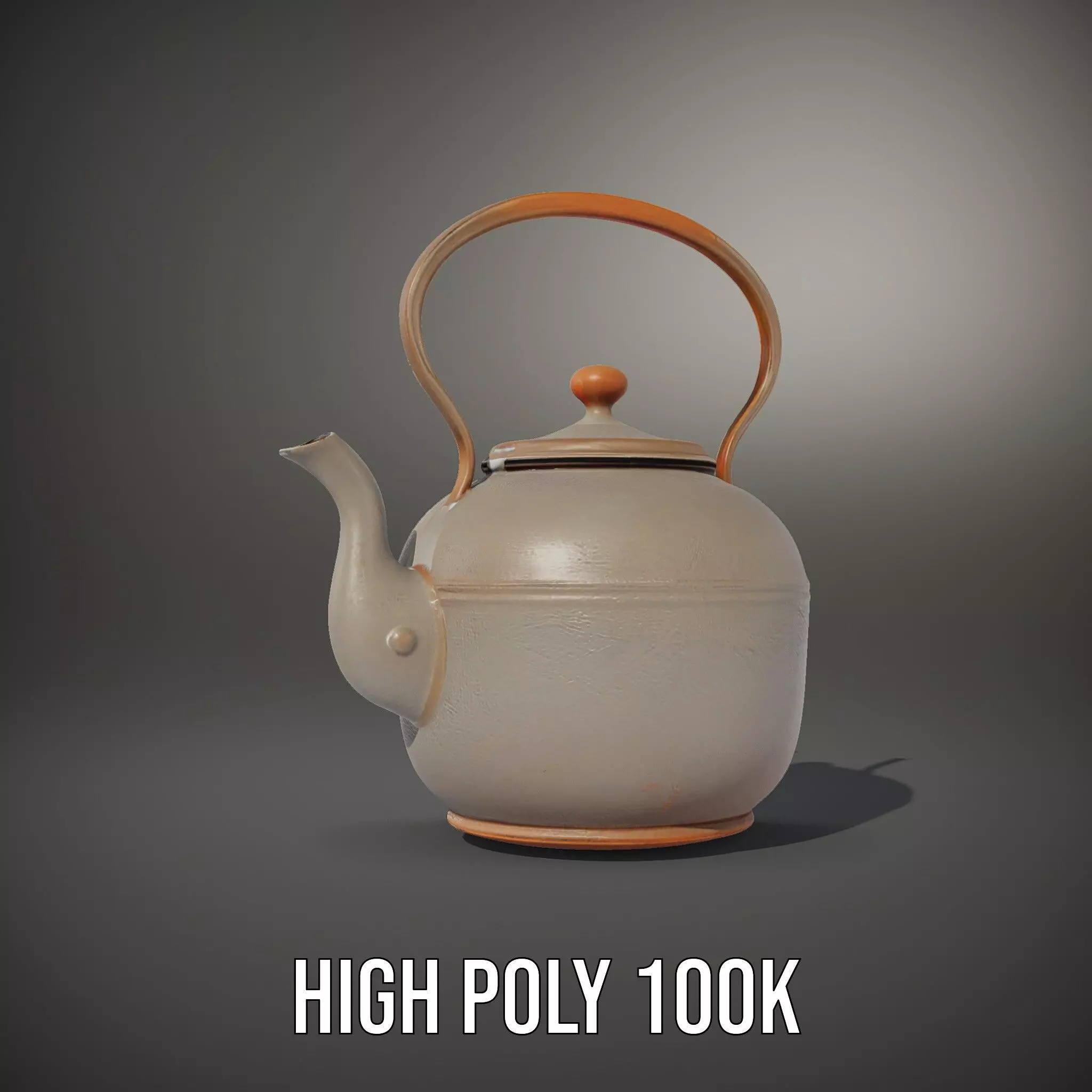Rustic Iron Teapot model pack Low-poly 3D model_10