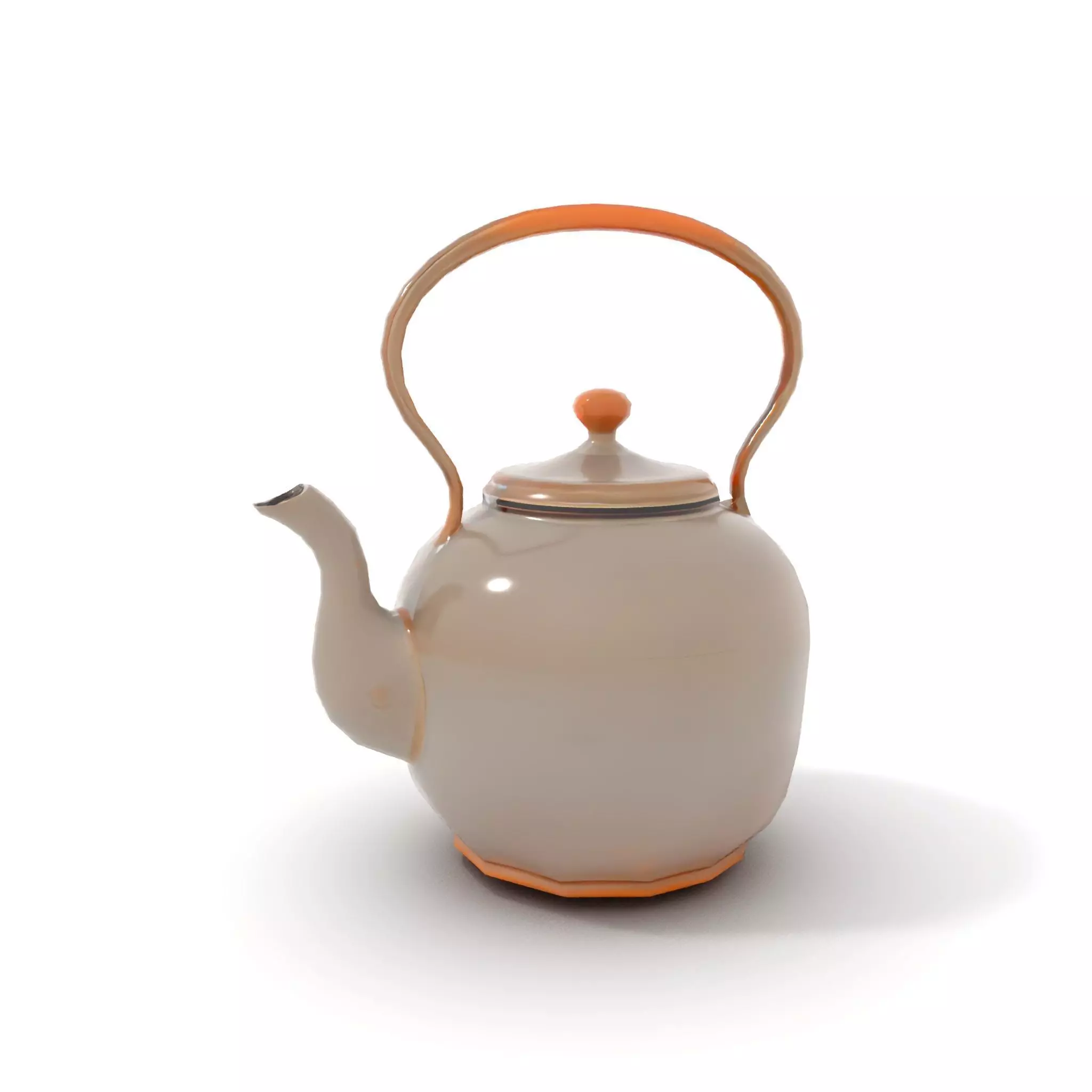 Rustic Iron Teapot model pack Low-poly 3D model_9