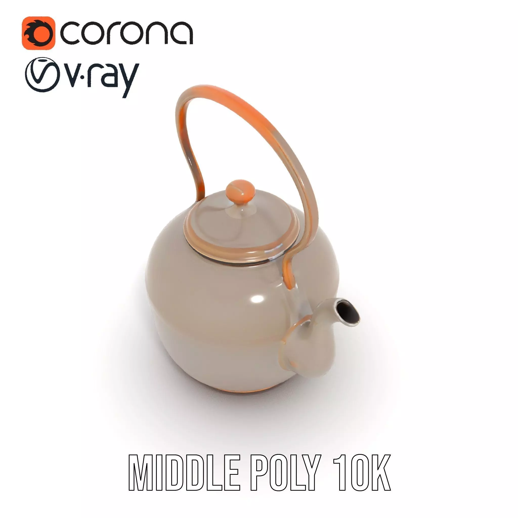 Rustic Iron Teapot model pack Low-poly 3D model_13