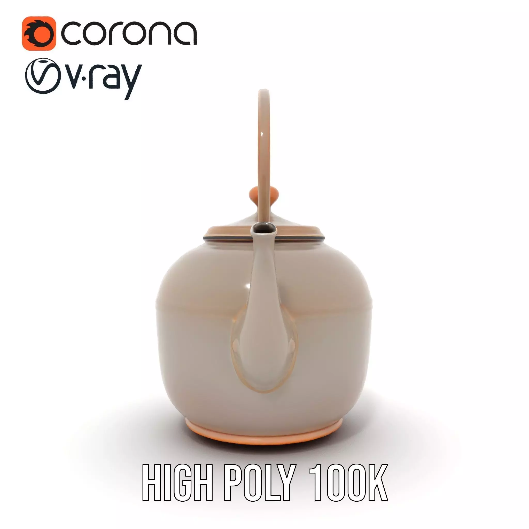 Rustic Iron Teapot model pack Low-poly 3D model_32