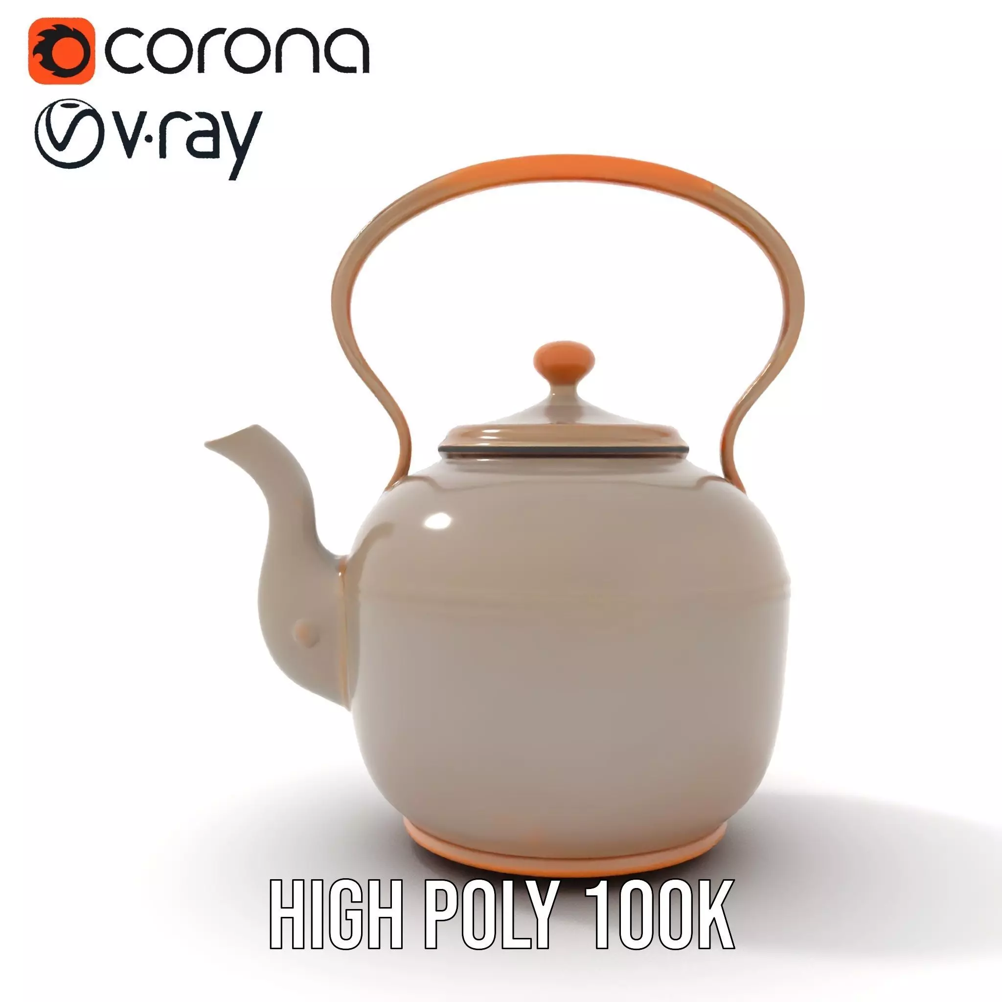 Rustic Iron Teapot model pack Low-poly 3D model_26