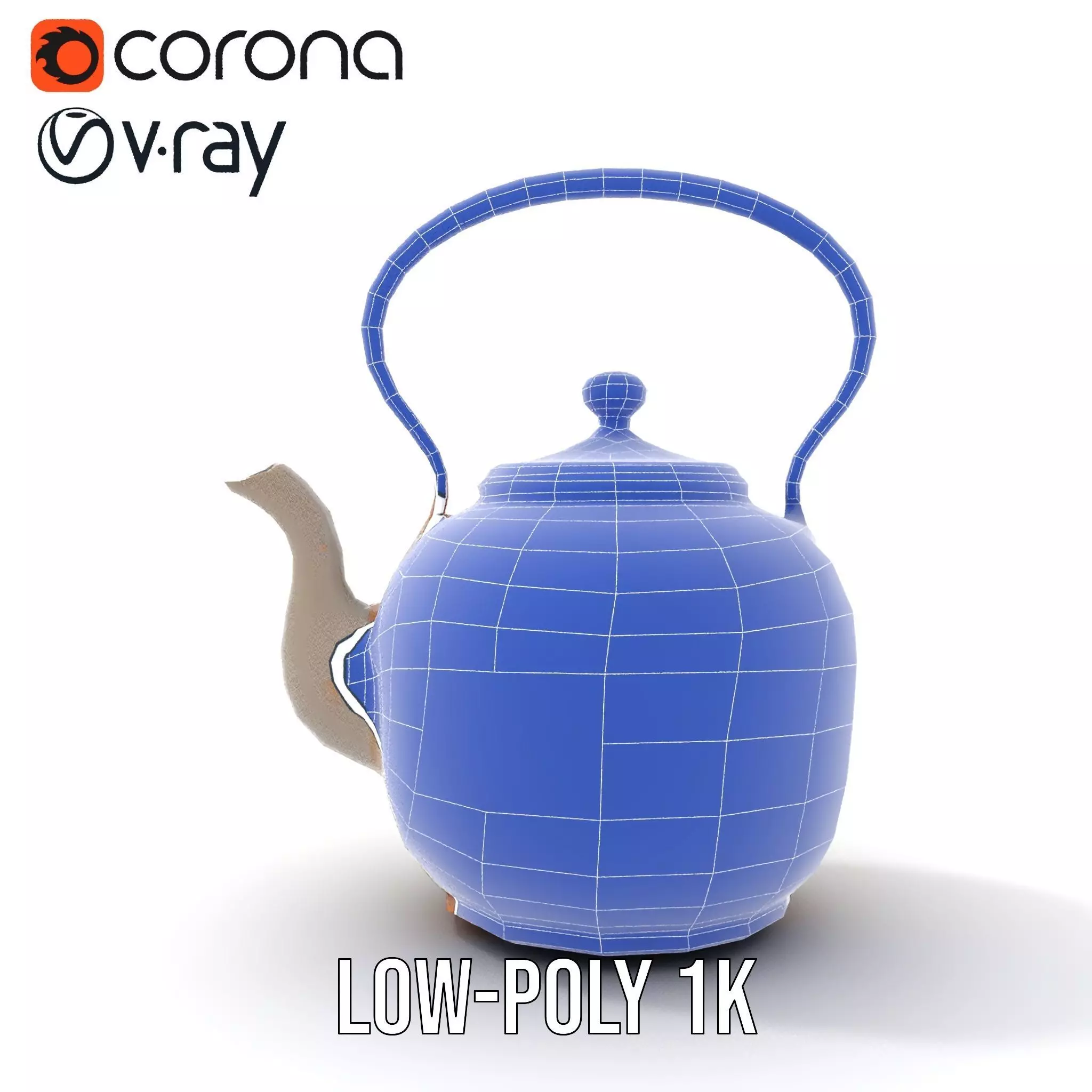 Rustic Iron Teapot model pack Low-poly 3D model_17