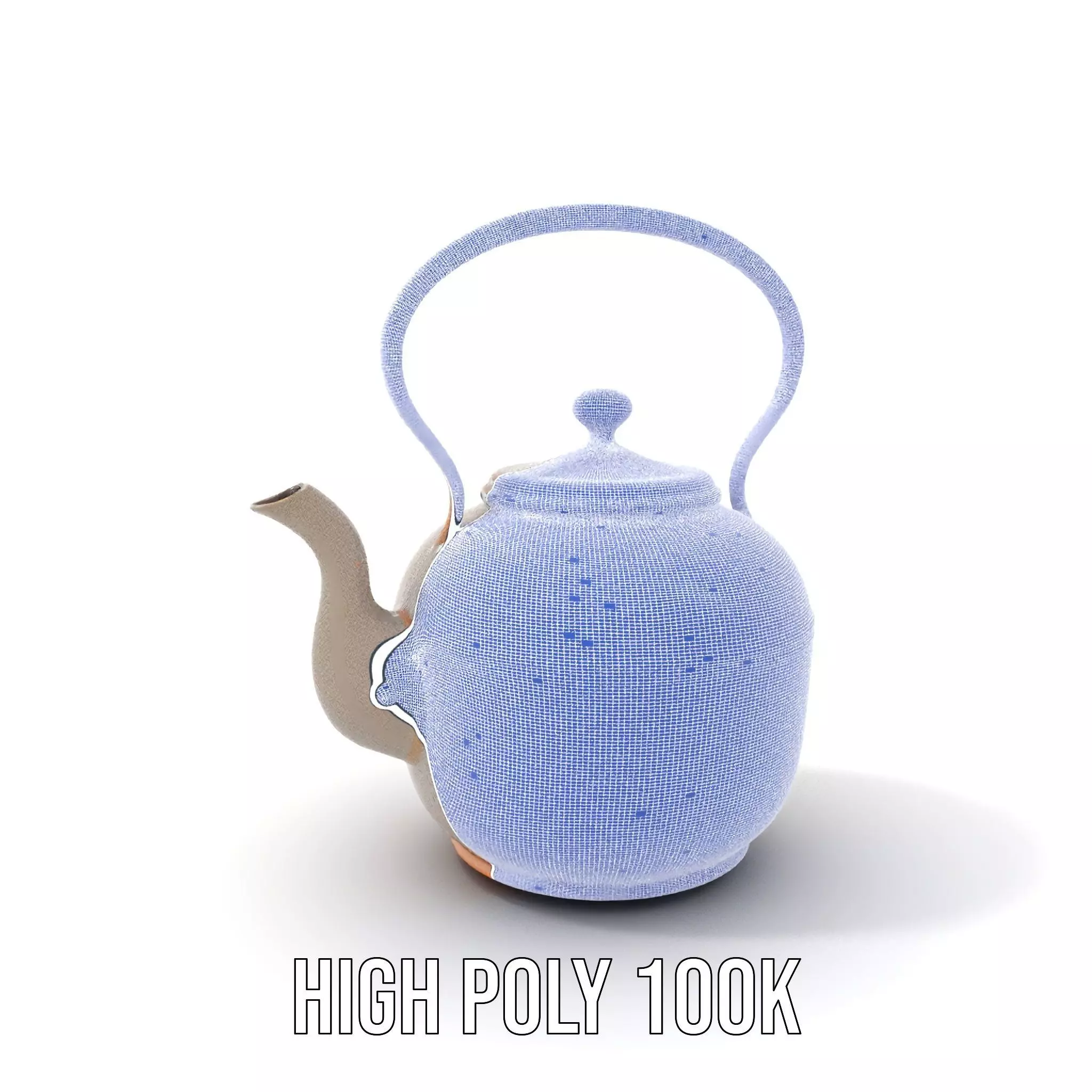 Rustic Iron Teapot model pack Low-poly 3D model_4