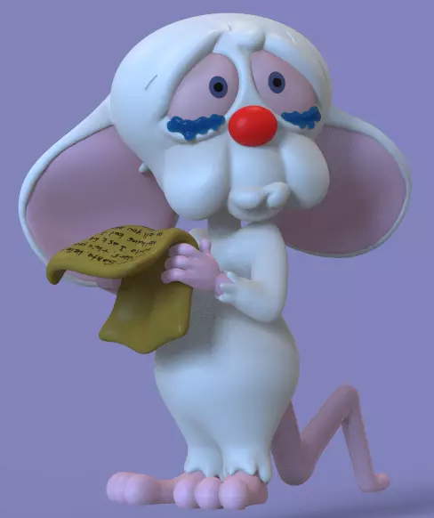 THE BRAIN FROM PINKY AND THE BRAIN CHRISTMAS SPECIAL 3D print model_5