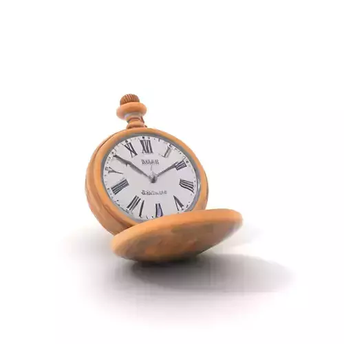 Elegant Bronze Pocket Watch model pack Low-poly 3D model