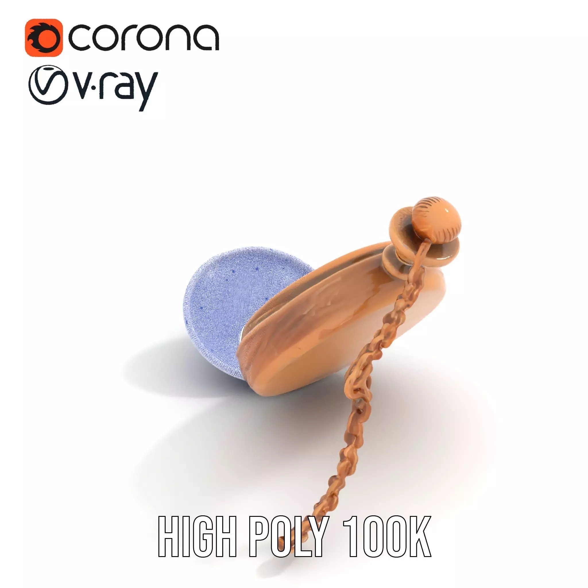 Elegant Bronze Pocket Watch model pack Low-poly 3D model_32