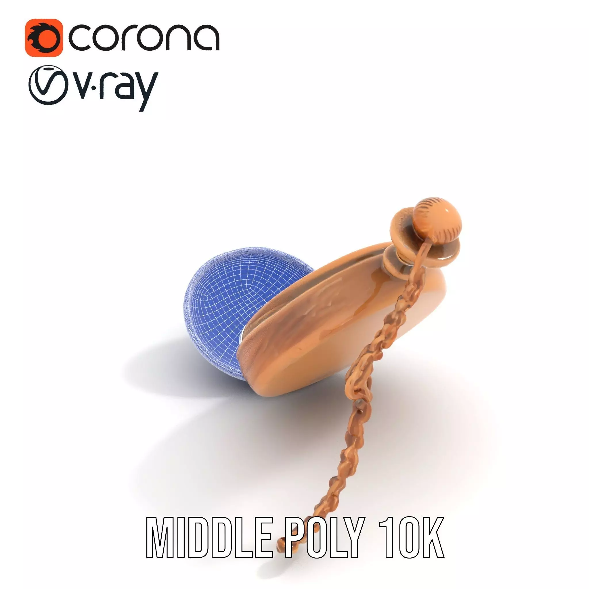 Elegant Bronze Pocket Watch model pack Low-poly 3D model_21