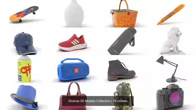 Diverse 3D Models Collection 
