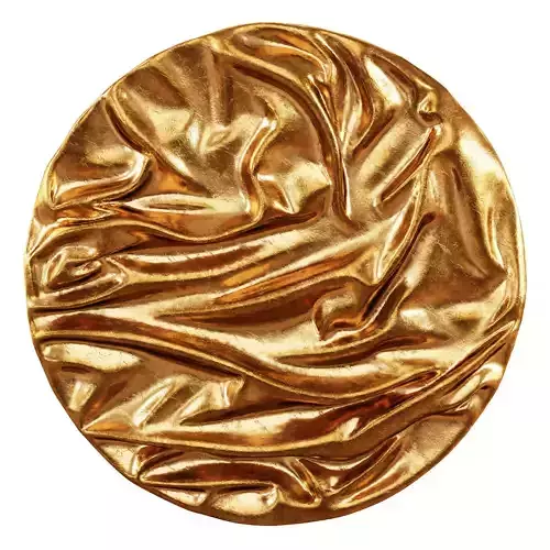 Decorative plaster round panel gold paint