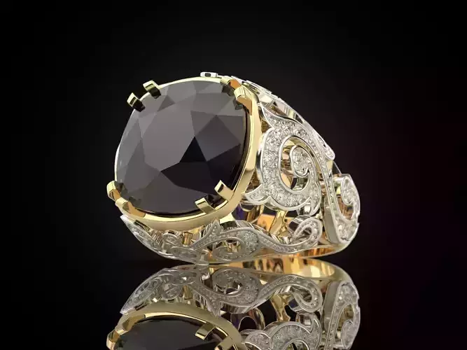 Ring with big gem 