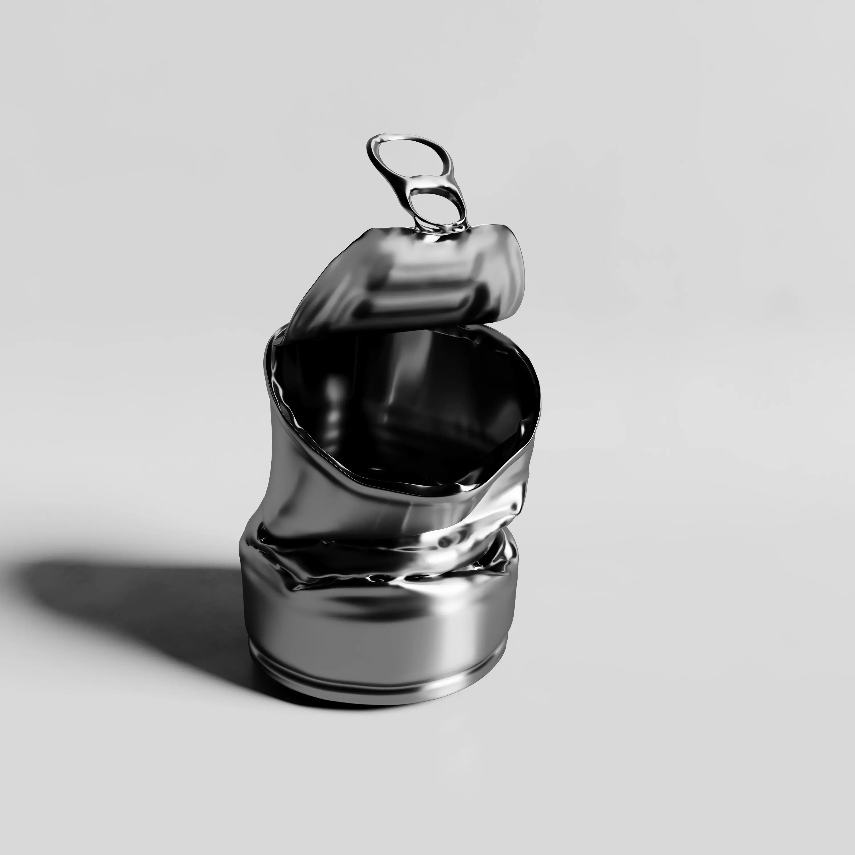 Crumpled Aluminum Can Low-poly 3D model